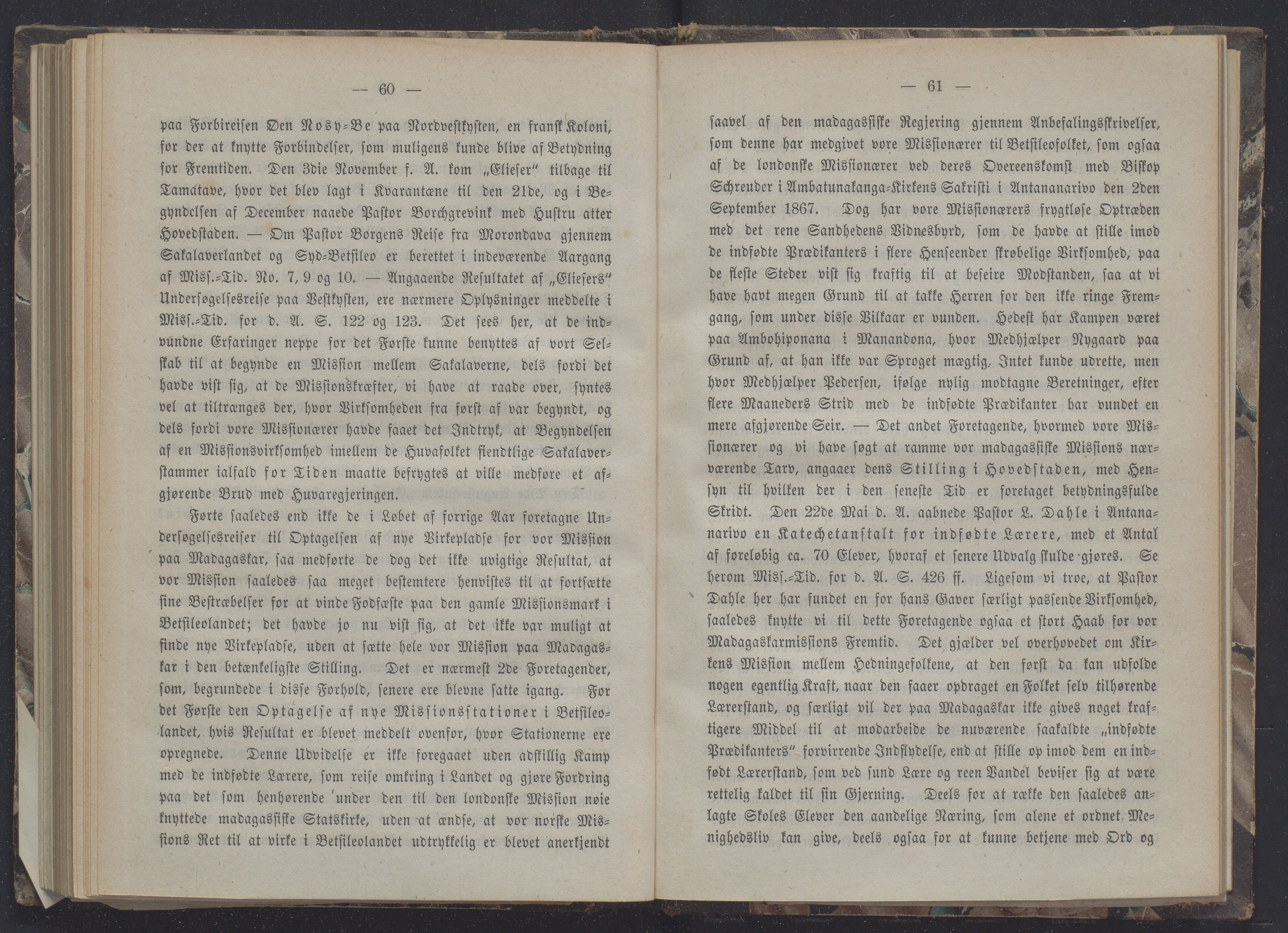 Det Norske Misjonsselskap - hovedadministrasjonen, VID/MA-A-1045/D/Db/Dba/L0337/0010: Beretninger, Bøker, Skrifter o.l   / Årsberetninger 29 , 1871, p. 60-61