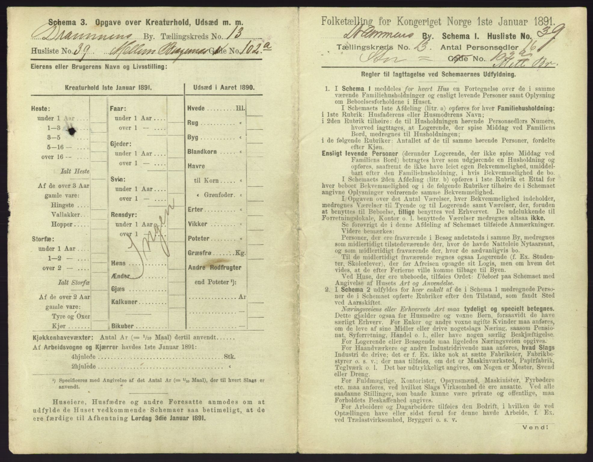 RA, 1891 census for 0602 Drammen, 1891, p. 1149