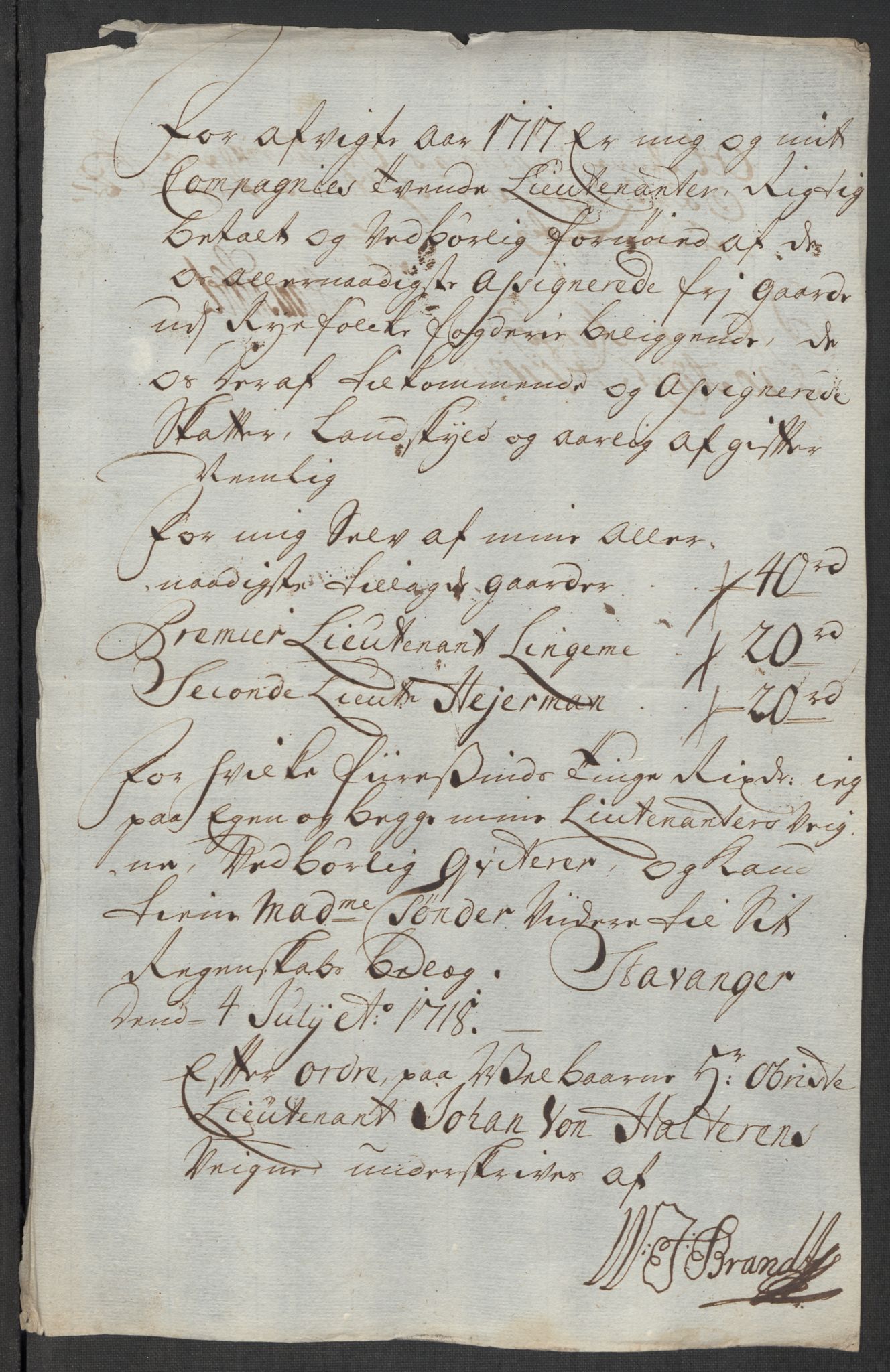Rentekammeret inntil 1814, Reviderte regnskaper, Fogderegnskap, RA/EA-4092/R47/L2870: Fogderegnskap Ryfylke, 1717, p. 293