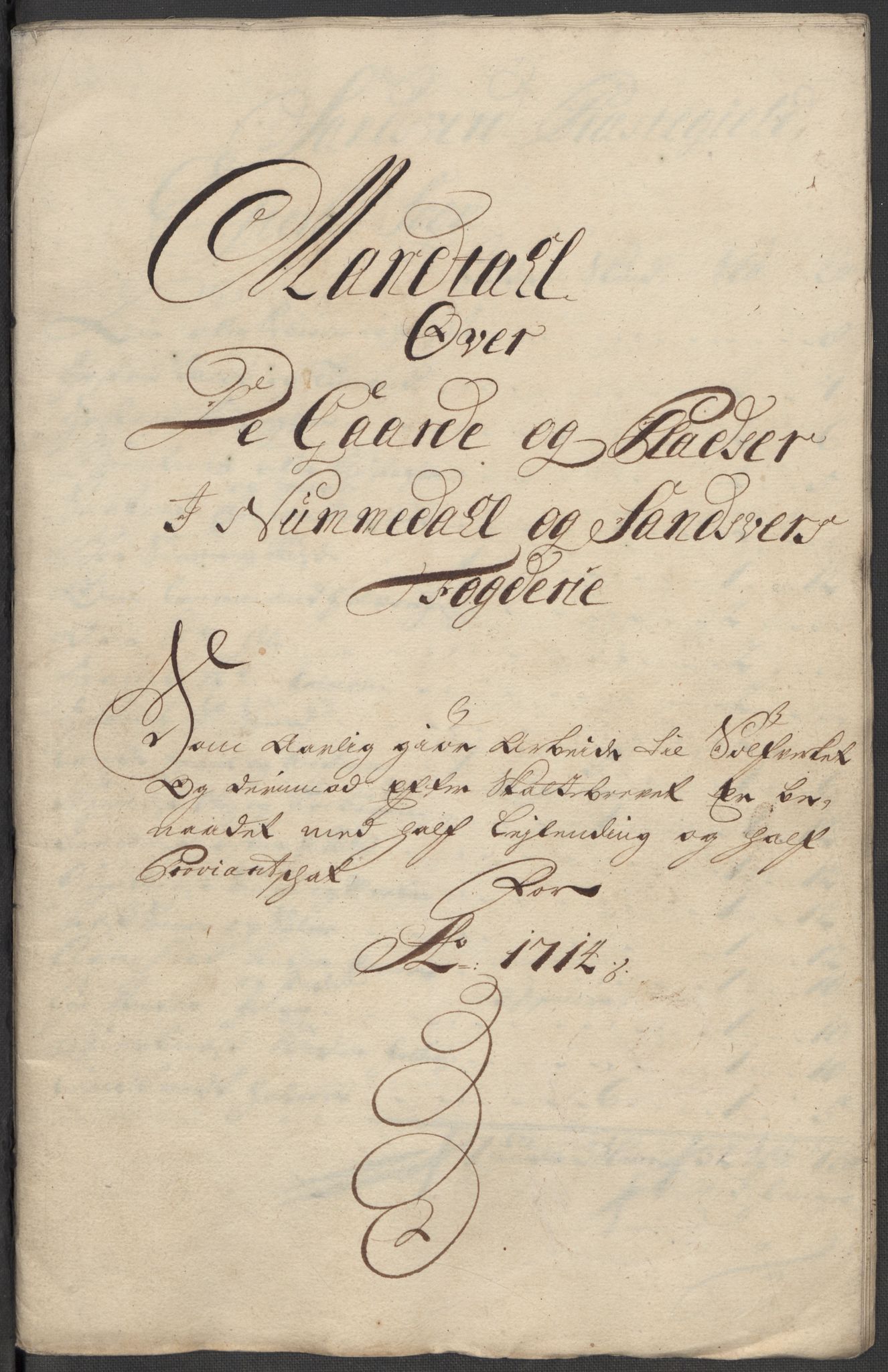 Rentekammeret inntil 1814, Reviderte regnskaper, Fogderegnskap, RA/EA-4092/R24/L1590: Fogderegnskap Numedal og Sandsvær, 1714, p. 12