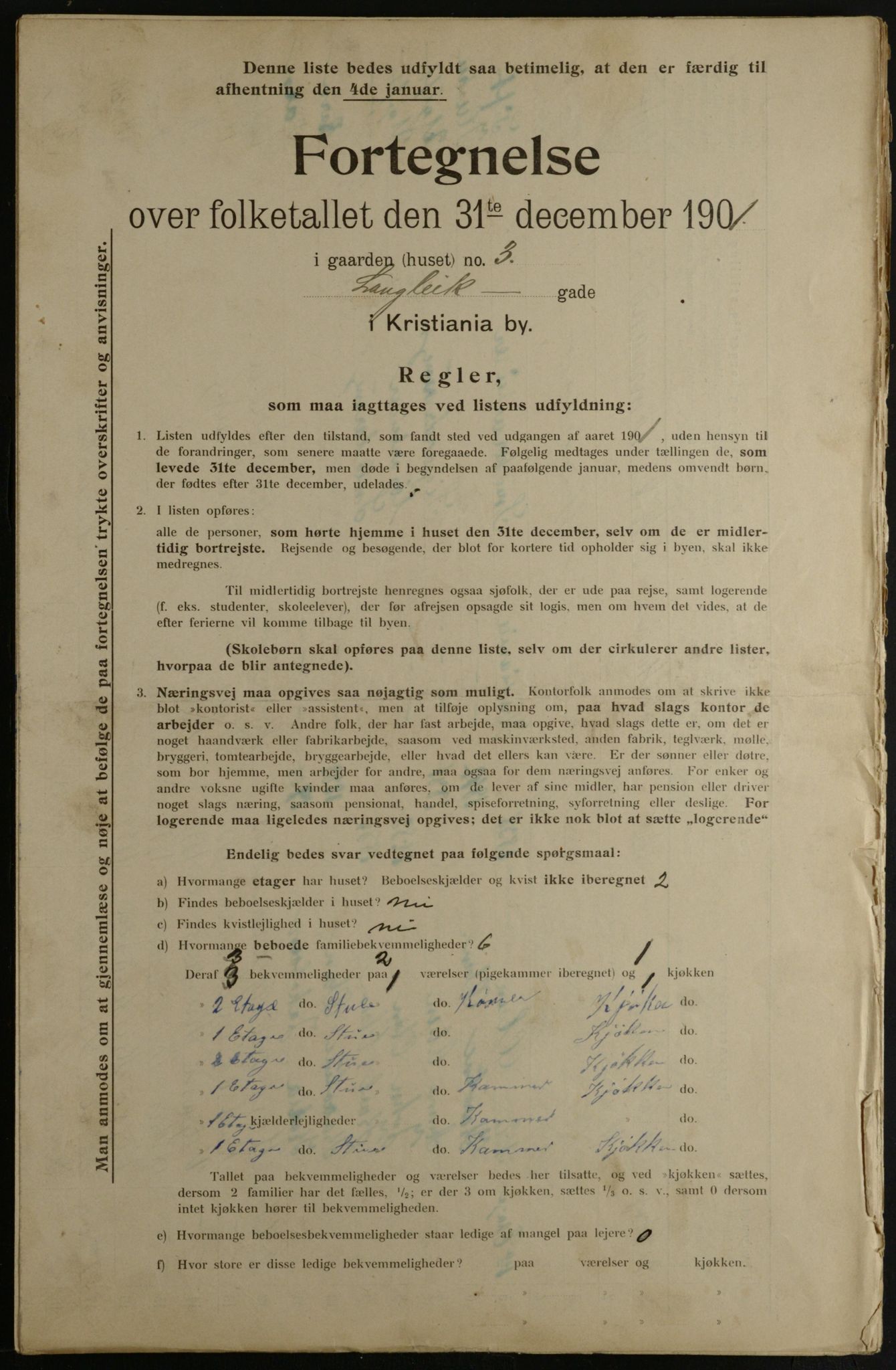 OBA, Municipal Census 1901 for Kristiania, 1901, p. 8797