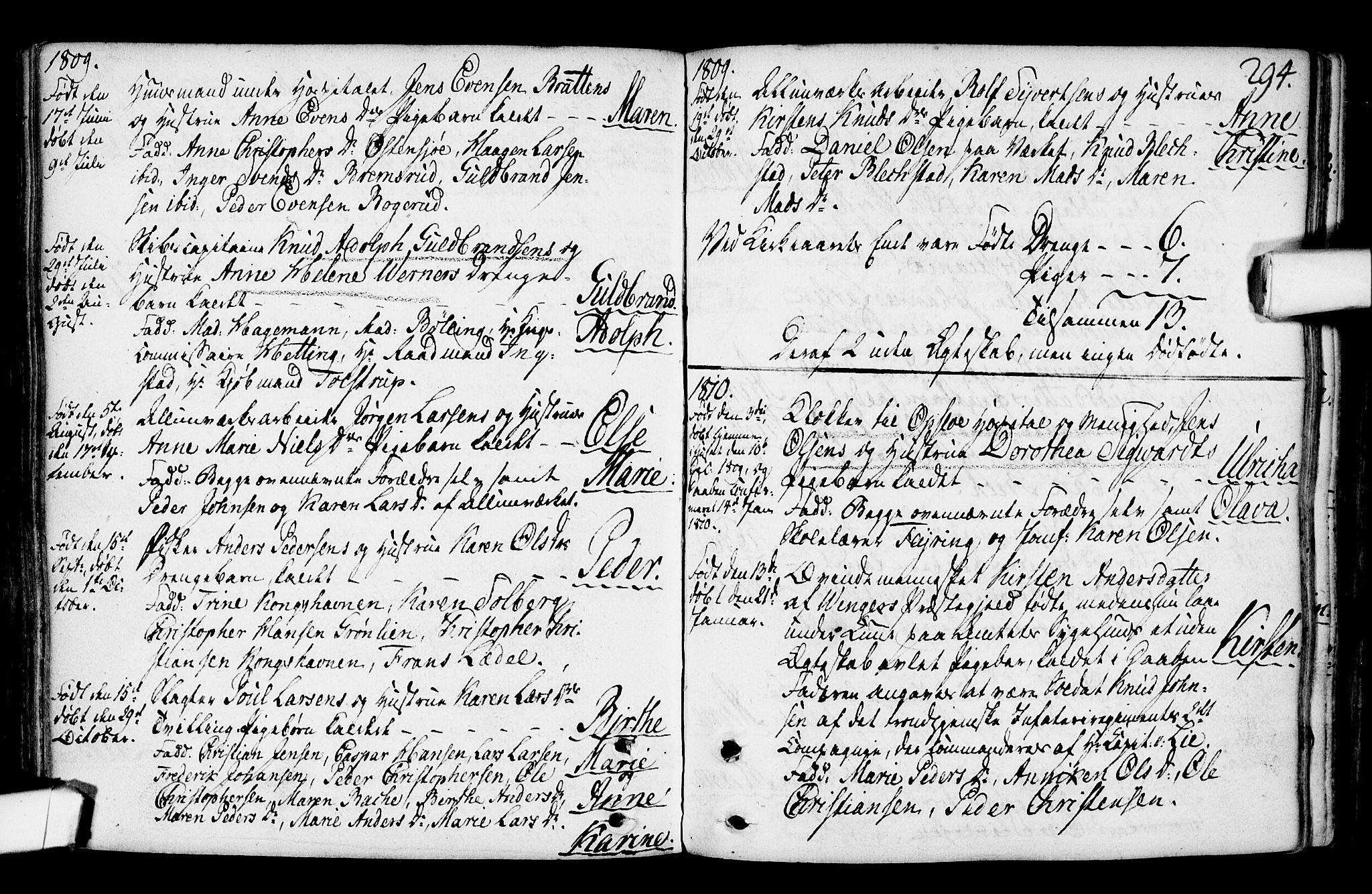 Gamlebyen prestekontor Kirkebøker, SAO/A-10884/F/Fa/L0001: Parish register (official) no. 1, 1734-1818, p. 294