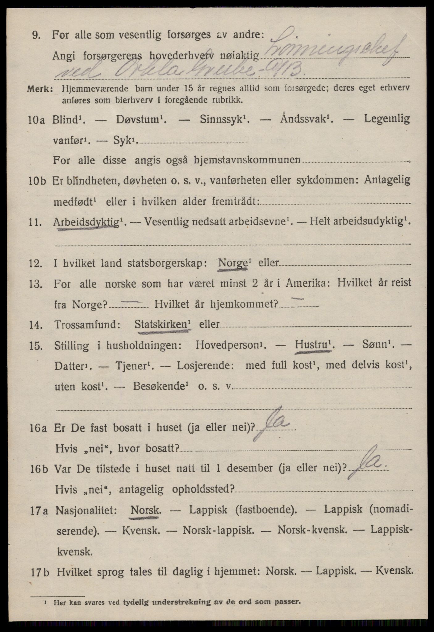 SAT, 1920 census for Meldal, 1920, p. 5890