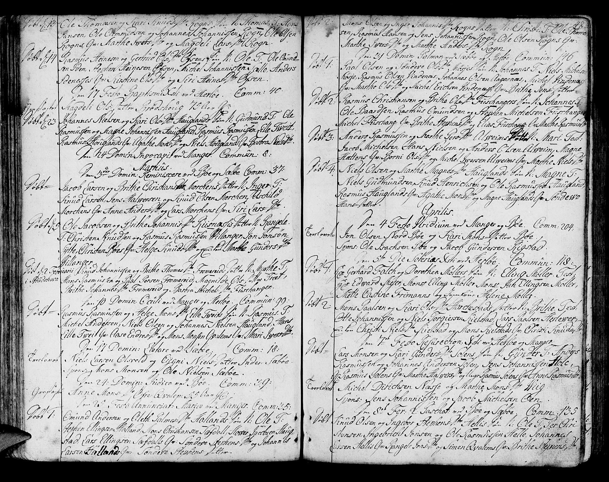 Manger sokneprestembete, AV/SAB-A-76801/H/Haa: Parish register (official) no. A 1, 1759-1791, p. 48