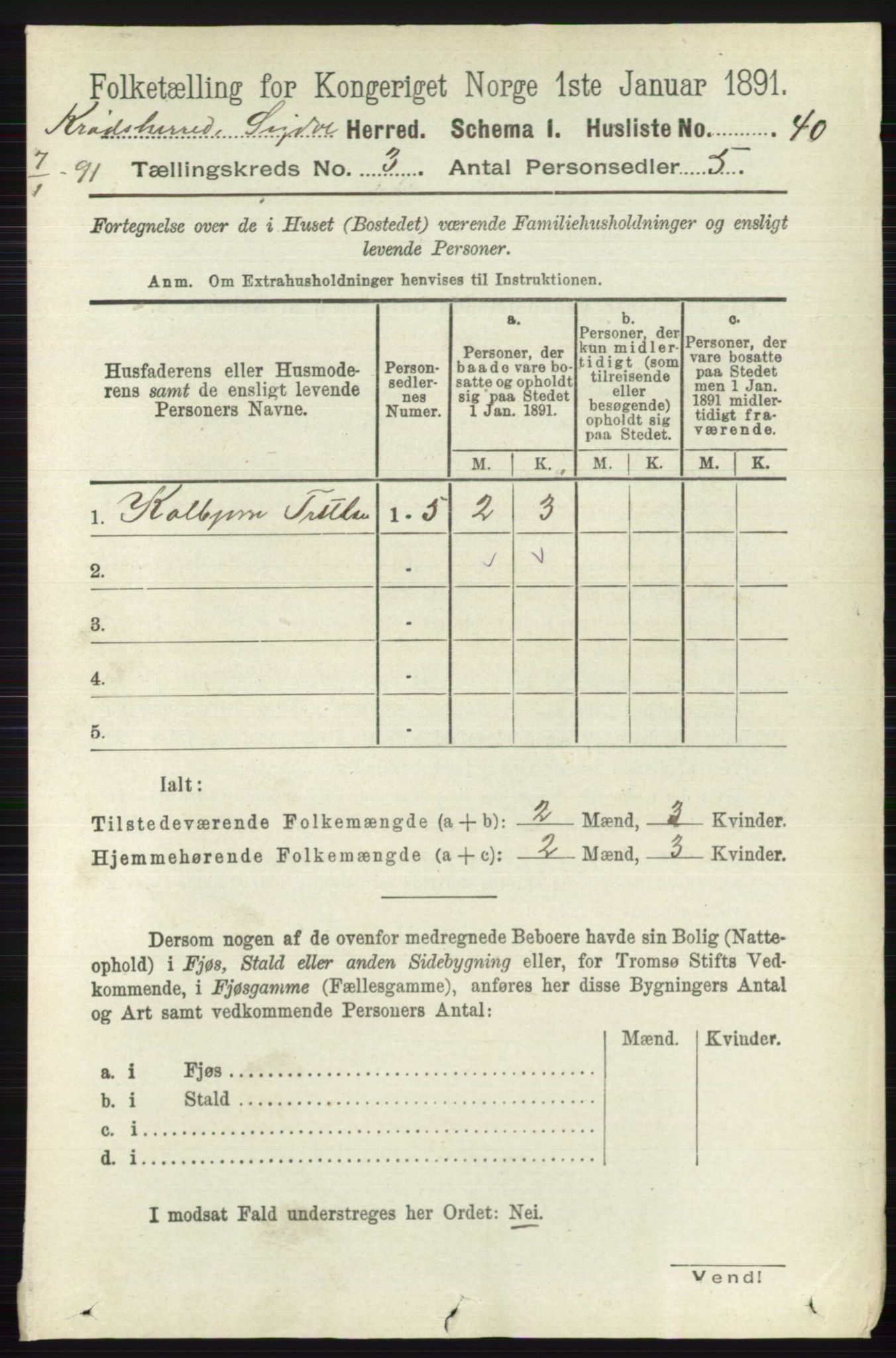 RA, 1891 census for 0621 Sigdal, 1891, p. 5561