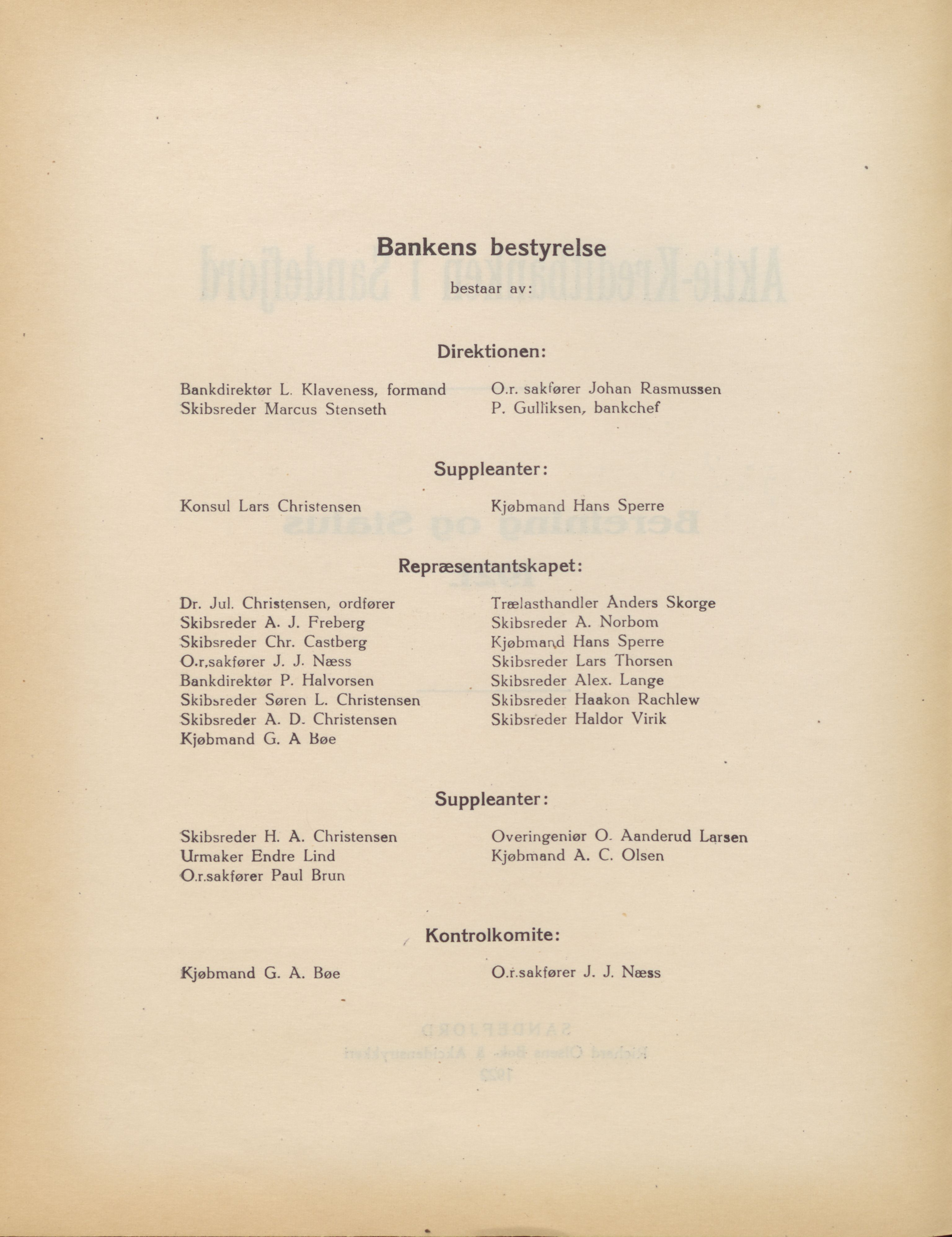 Privatbanken i Sandefjord AS, VEMU/ARS-A-1256/X/L0001: Årsberetninger, 1912-1929, p. 71