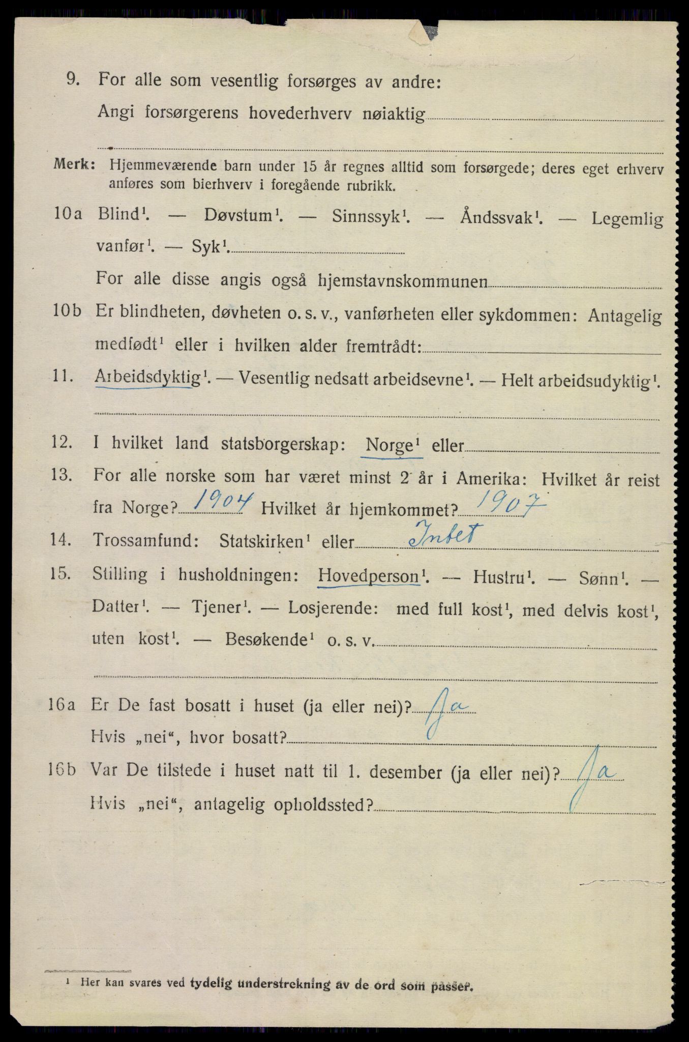 SAST, 1920 census for Høyland, 1920, p. 2433