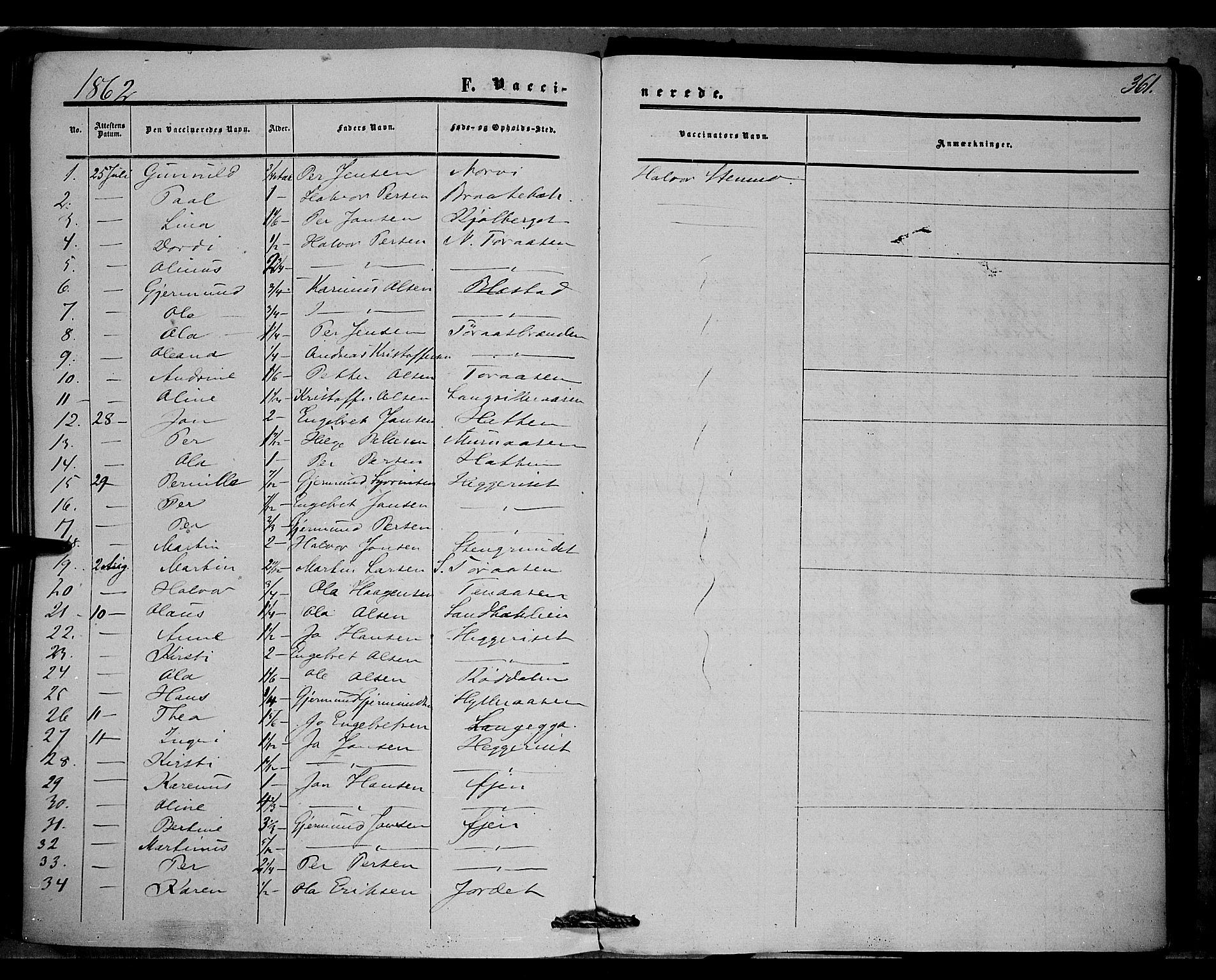 Trysil prestekontor, AV/SAH-PREST-046/H/Ha/Haa/L0005: Parish register (official) no. 5, 1851-1865, p. 361