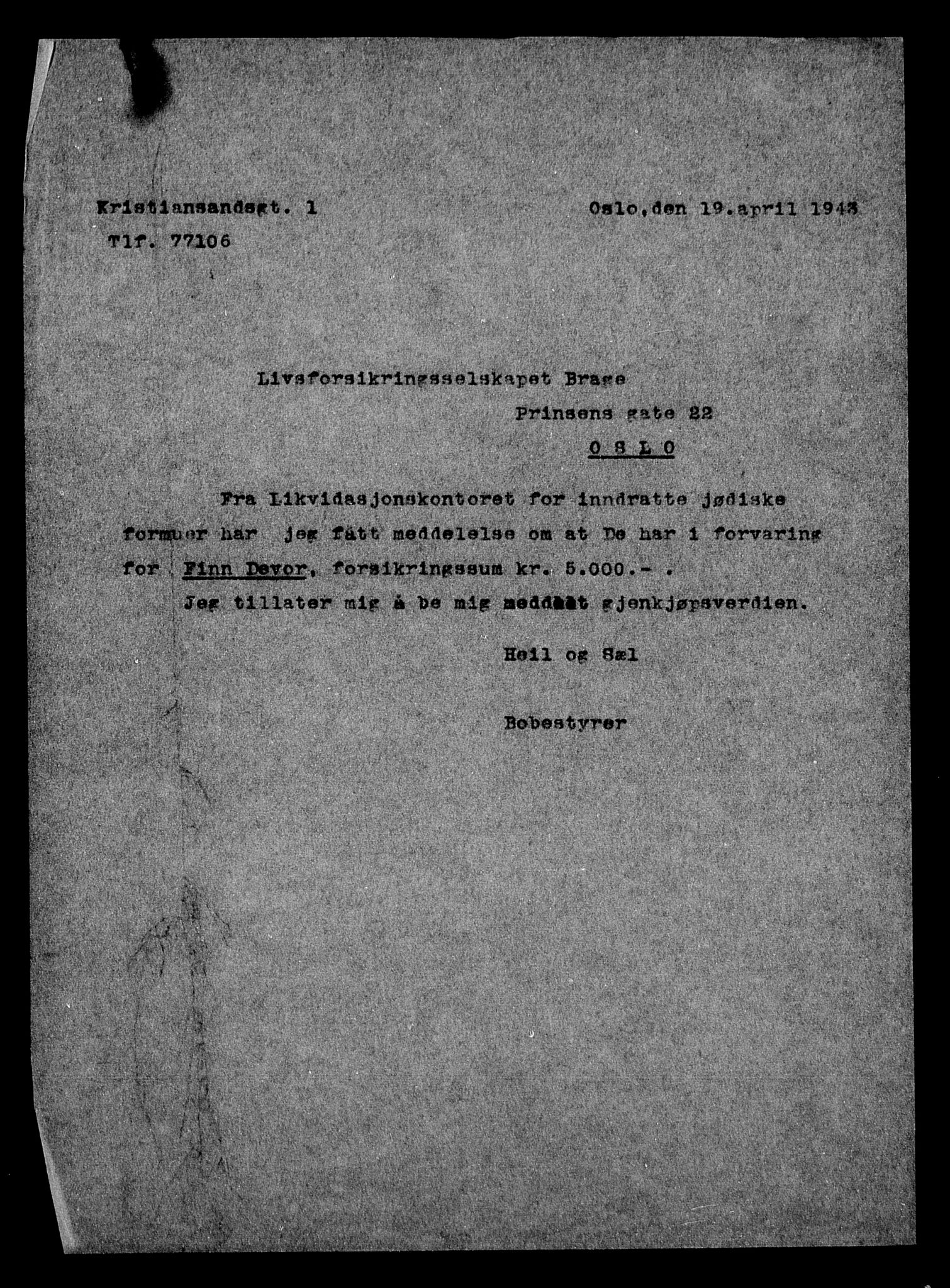 Justisdepartementet, Tilbakeføringskontoret for inndratte formuer, AV/RA-S-1564/H/Hc/Hcc/L0930: --, 1945-1947, p. 196