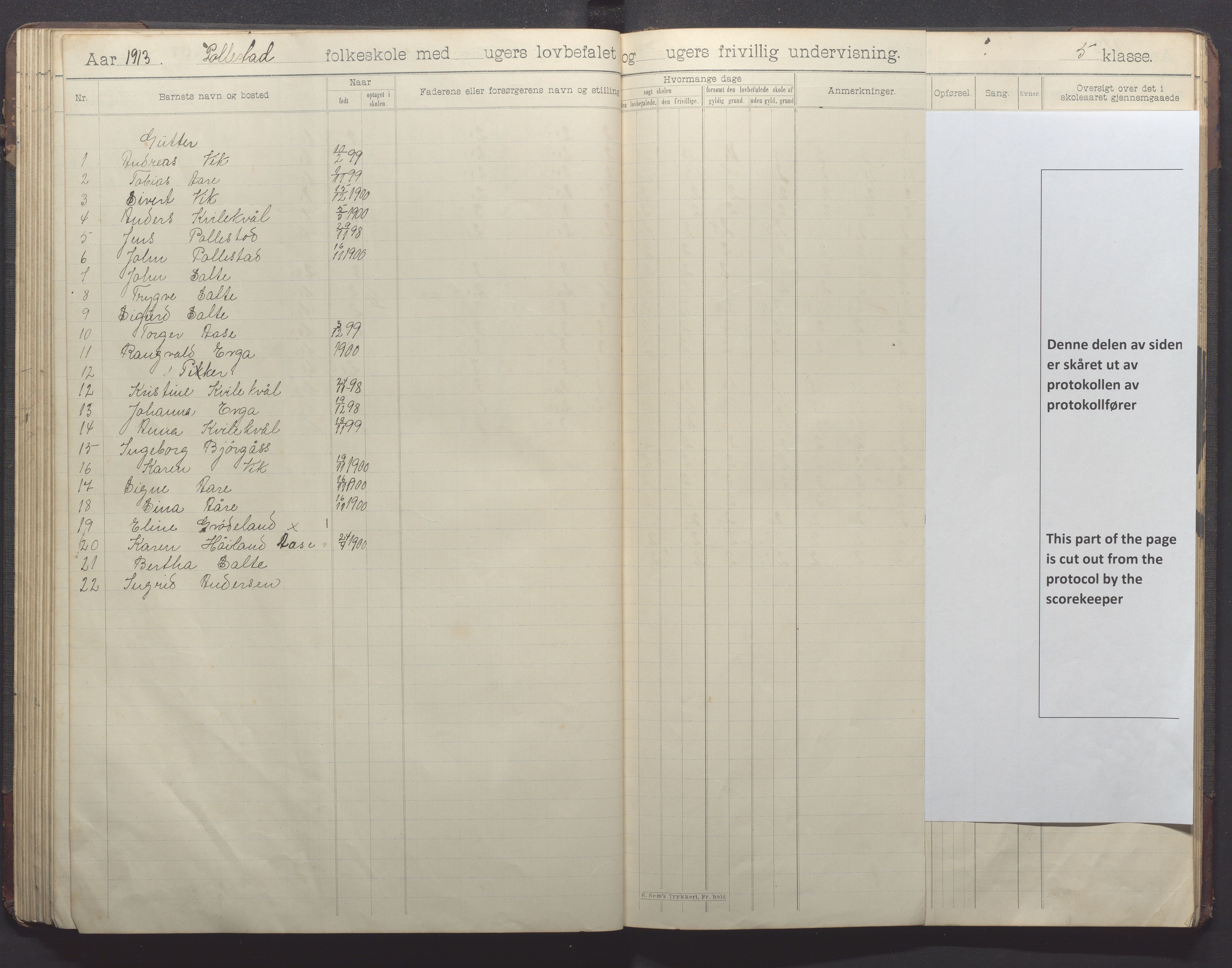 Klepp kommune - Pollestad skule, IKAR/K-100295/H/L0002: Skoleprotokoll, 1901-1916, p. 69