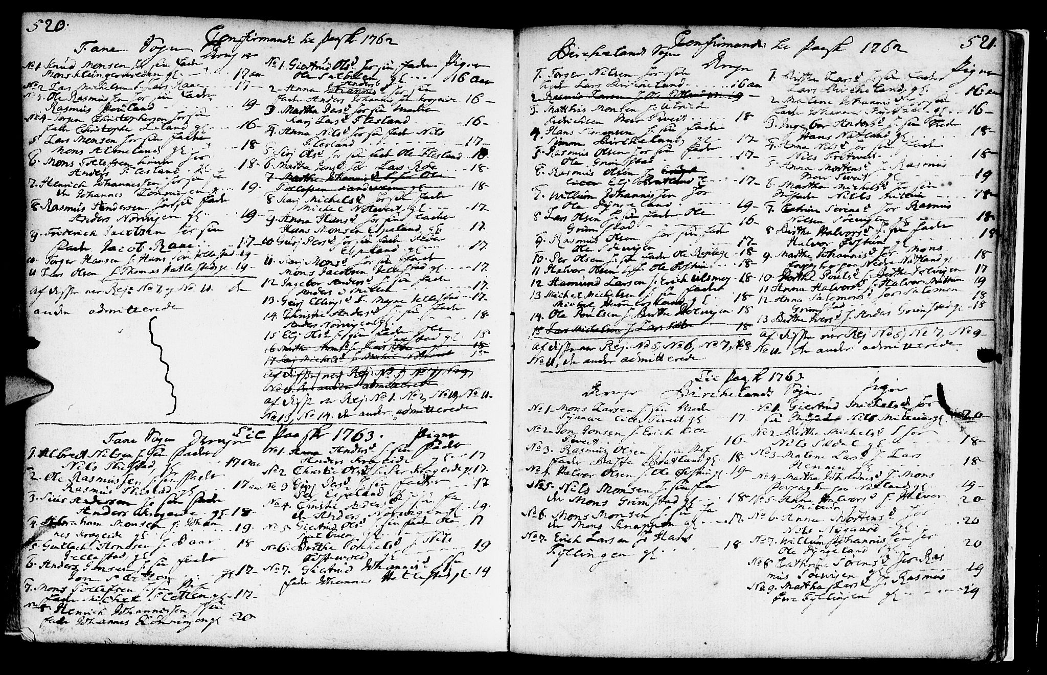 Fana Sokneprestembete, AV/SAB-A-75101/H/Haa/Haaa/L0004: Parish register (official) no. A 4, 1757-1774, p. 520-521