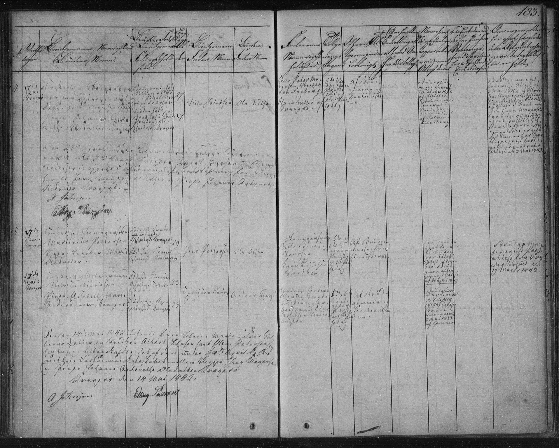 Kragerø kirkebøker, SAKO/A-278/F/Fa/L0005: Parish register (official) no. 5, 1832-1847, p. 183