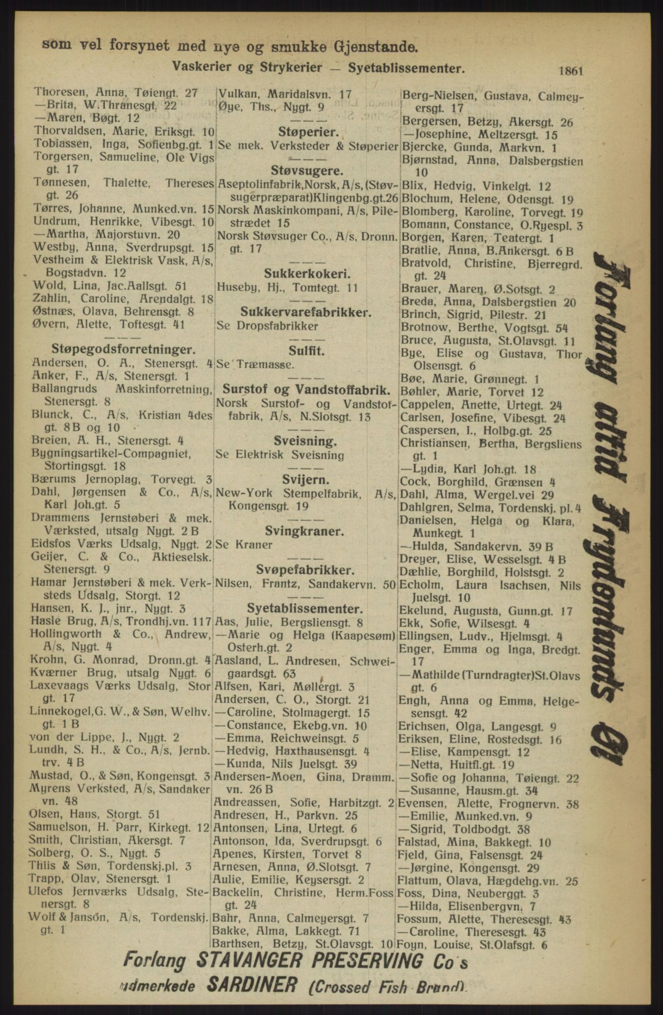 Kristiania/Oslo adressebok, PUBL/-, 1914, p. 1861