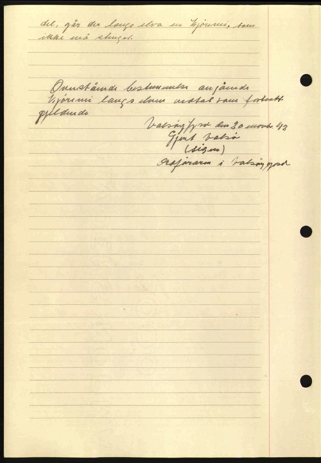 Nordmøre sorenskriveri, AV/SAT-A-4132/1/2/2Ca: Mortgage book no. A94, 1942-1943, Diary no: : 3122/1942