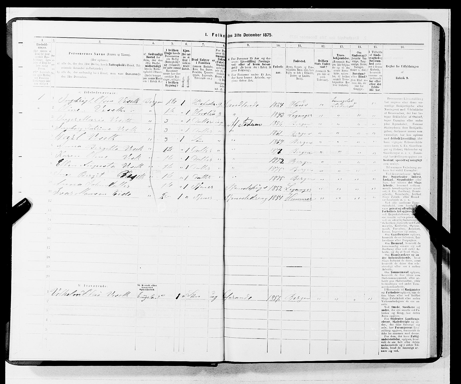 SAB, 1875 census for 1301 Bergen, 1875, p. 4327