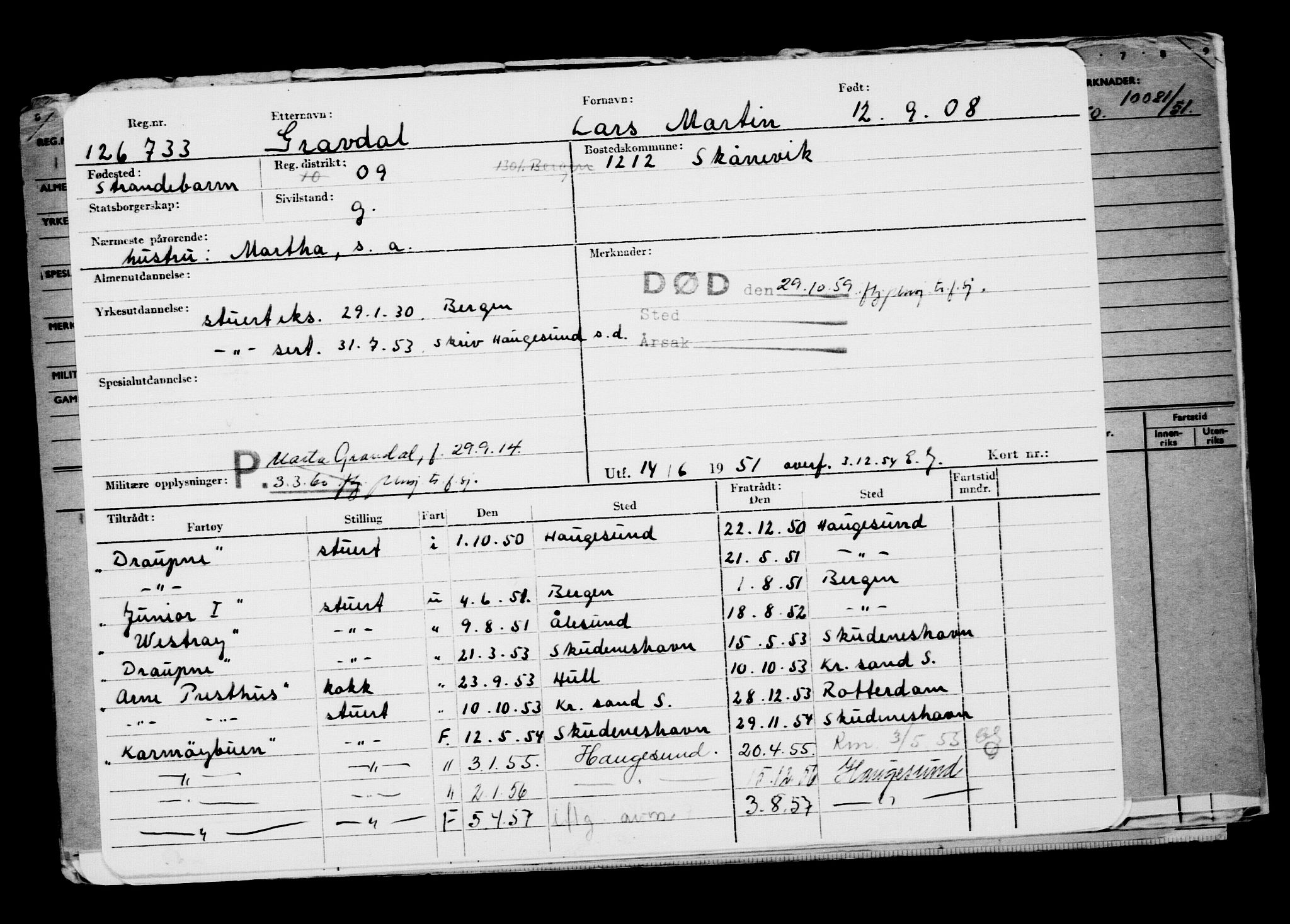 Direktoratet for sjømenn, AV/RA-S-3545/G/Gb/L0079: Hovedkort, 1908, p. 147