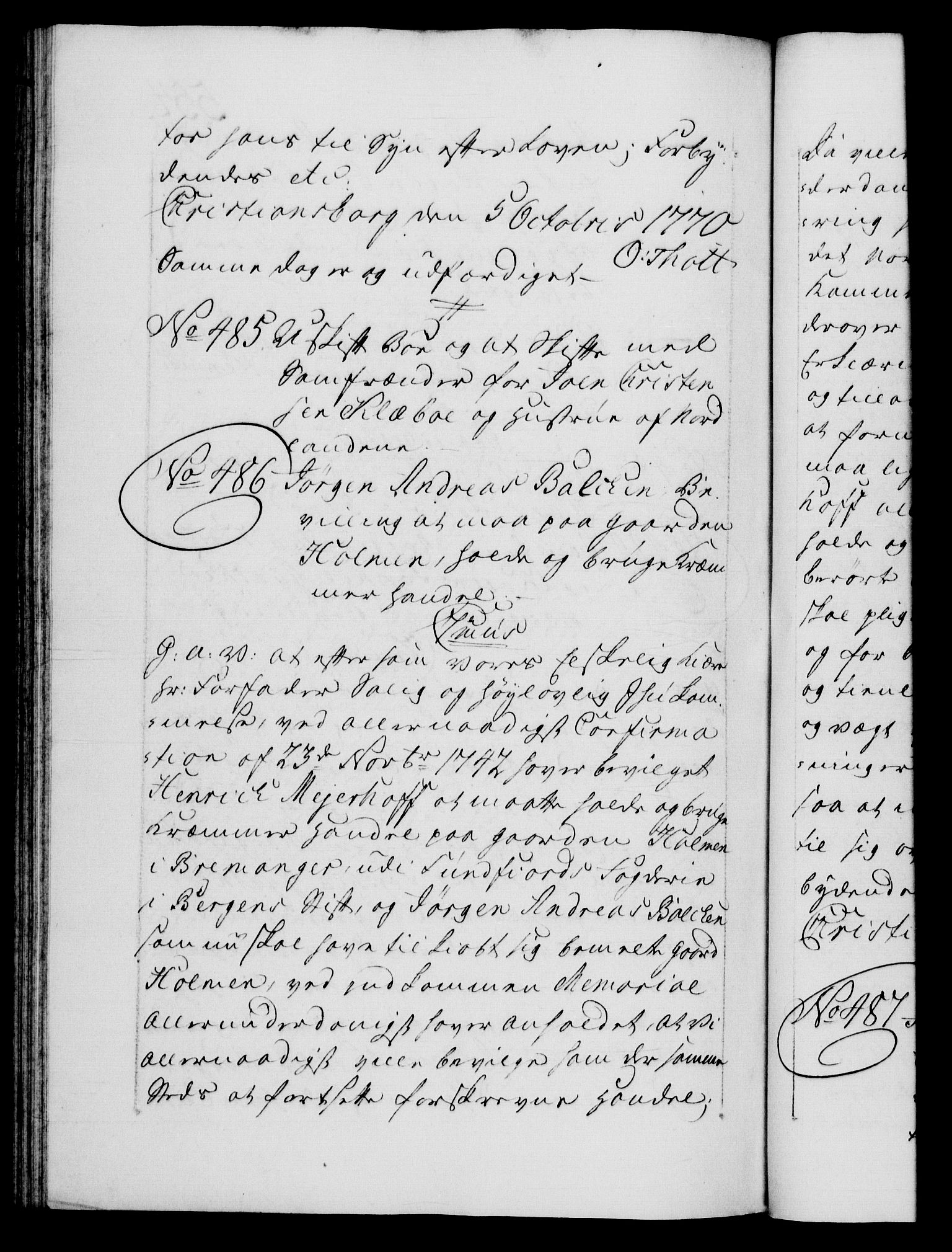 Danske Kanselli 1572-1799, AV/RA-EA-3023/F/Fc/Fca/Fcaa/L0044: Norske registre, 1769-1771, p. 554b