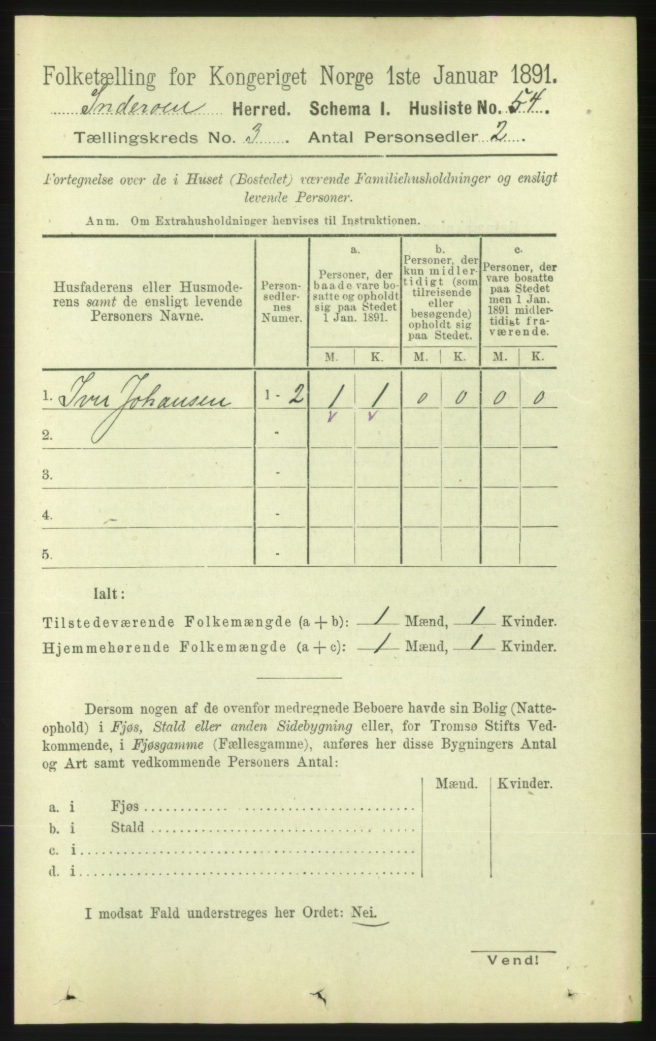 RA, 1891 census for 1729 Inderøy, 1891, p. 1912