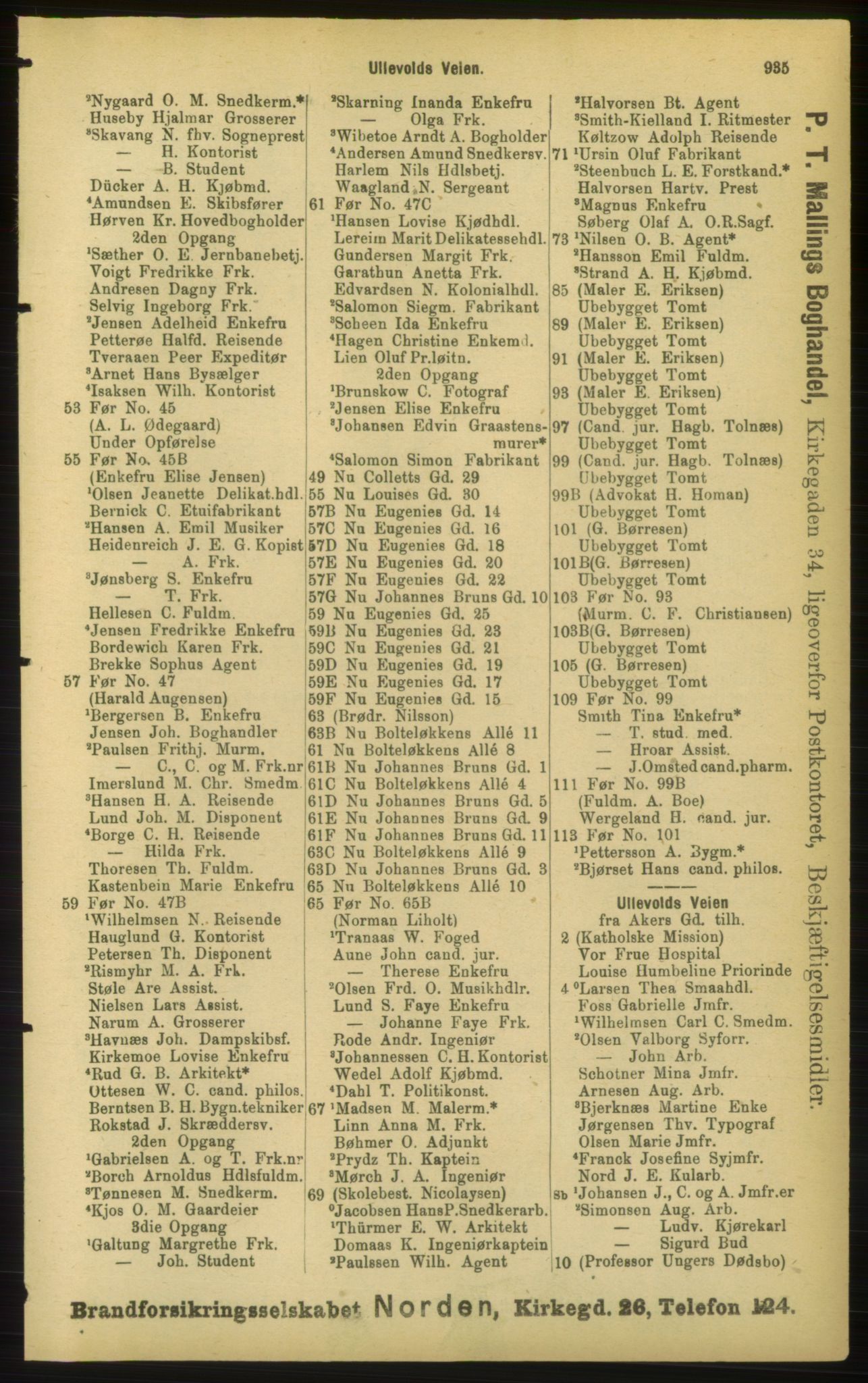 Kristiania/Oslo adressebok, PUBL/-, 1898, p. 935