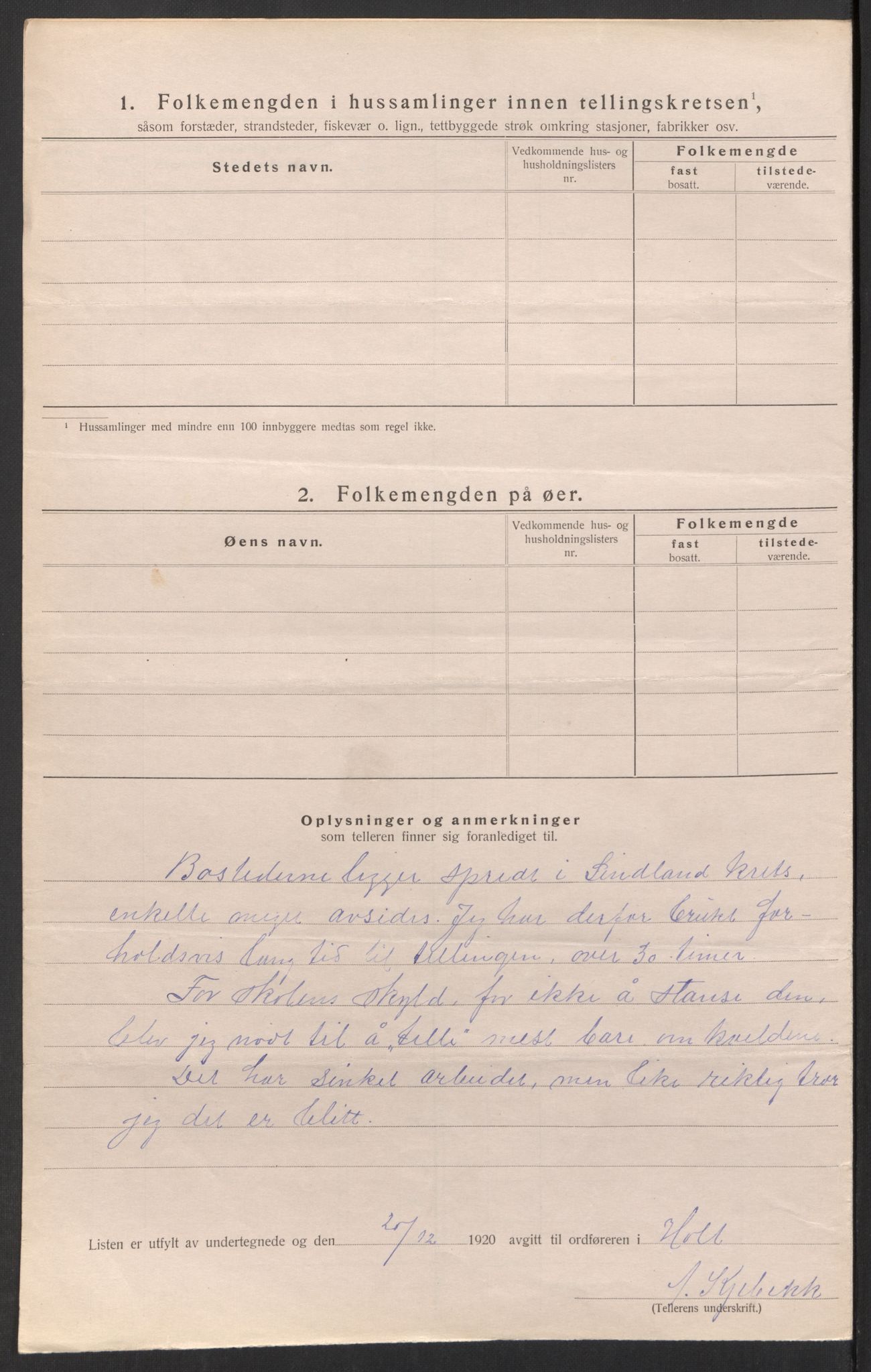 SAK, 1920 census for Holt, 1920, p. 29