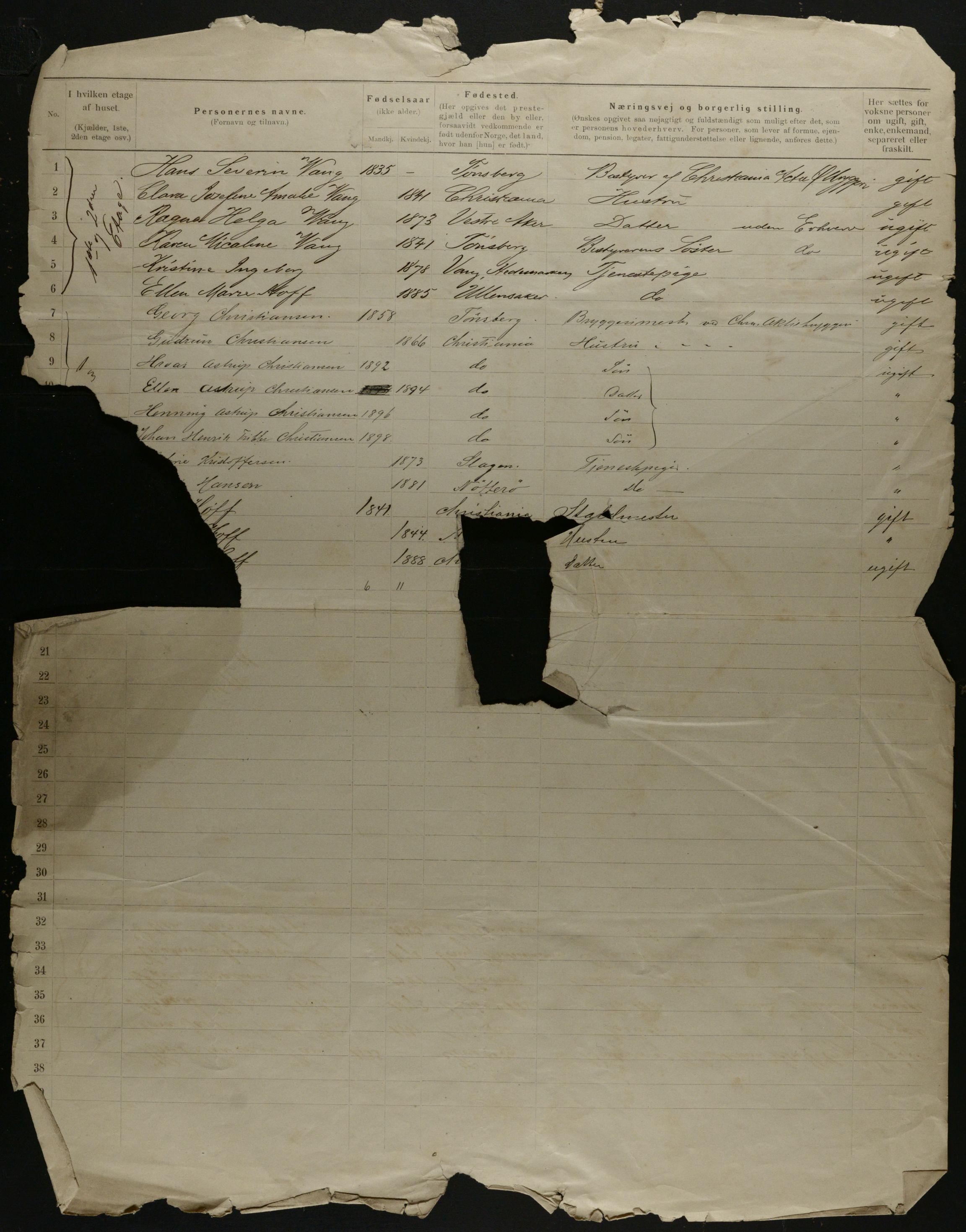 OBA, Municipal Census 1901 for Kristiania, 1901, p. 19837
