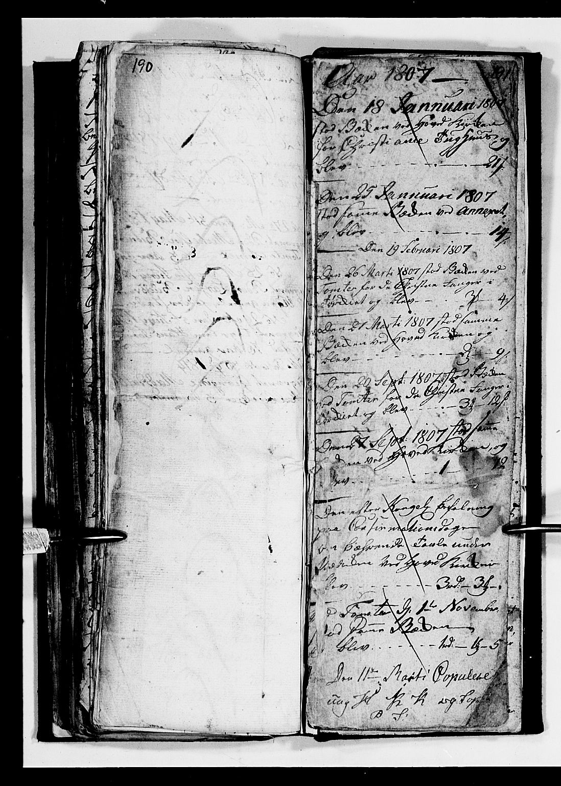 Romedal prestekontor, SAH/PREST-004/L/L0004: Parish register (copy) no. 4, 1807-1814, p. 190-191