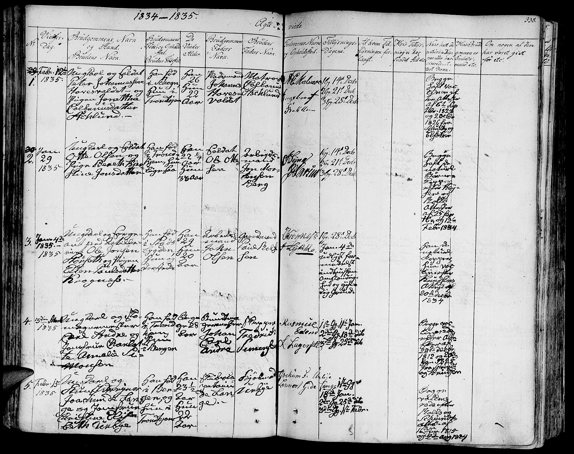 Ministerialprotokoller, klokkerbøker og fødselsregistre - Sør-Trøndelag, SAT/A-1456/602/L0109: Parish register (official) no. 602A07, 1821-1840, p. 338