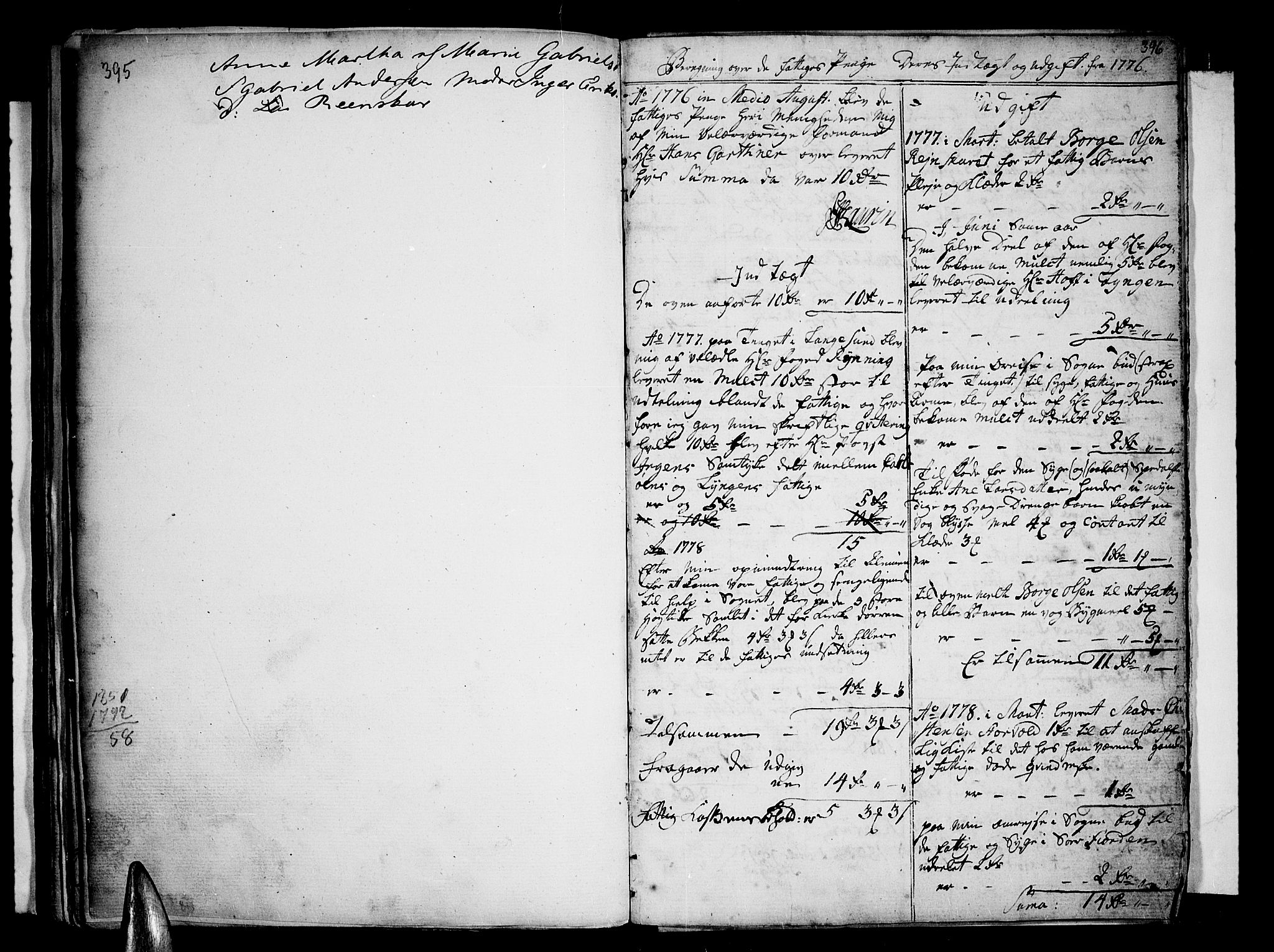 Karlsøy sokneprestembete, SATØ/S-1299/H/Ha/Haa/L0001kirke: Parish register (official) no. 1, 1775-1823, p. 395-396