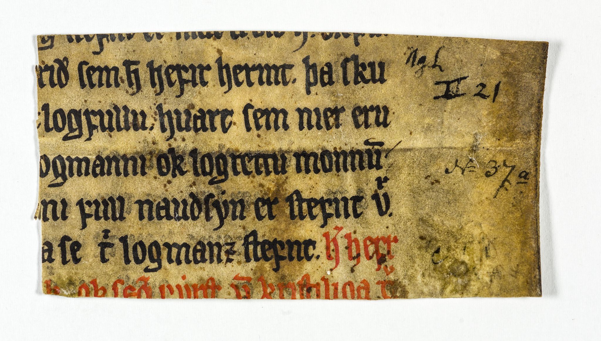 Riksarkivets diplomsamling, AV/RA-EA-5965/F26/L0004: Norrøne membranfragmenter bestand 31-50, 1100-1536, p. 103