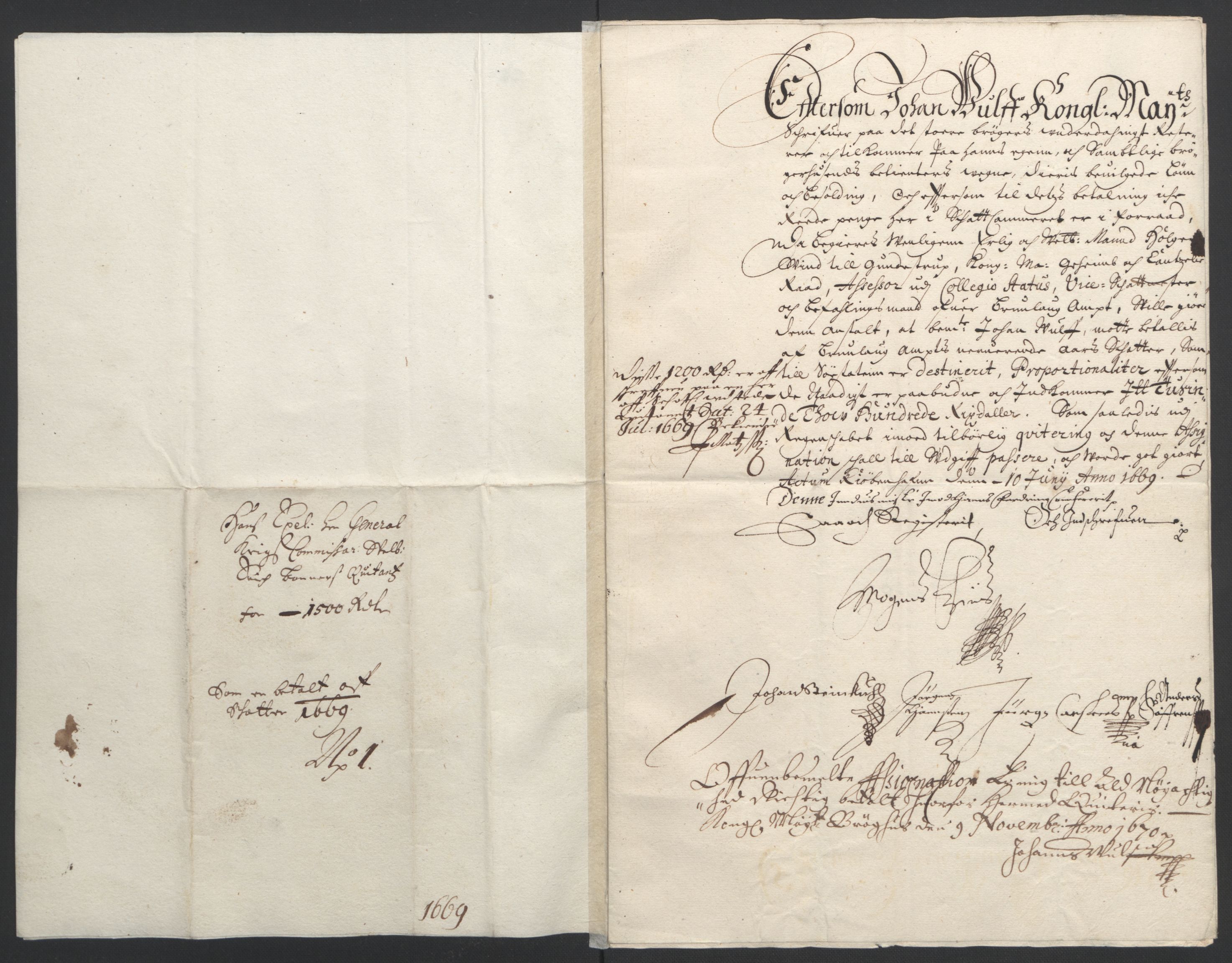 Rentekammeret inntil 1814, Reviderte regnskaper, Fogderegnskap, AV/RA-EA-4092/R33/L1965: Fogderegnskap Larvik grevskap, 1669-1670, p. 29