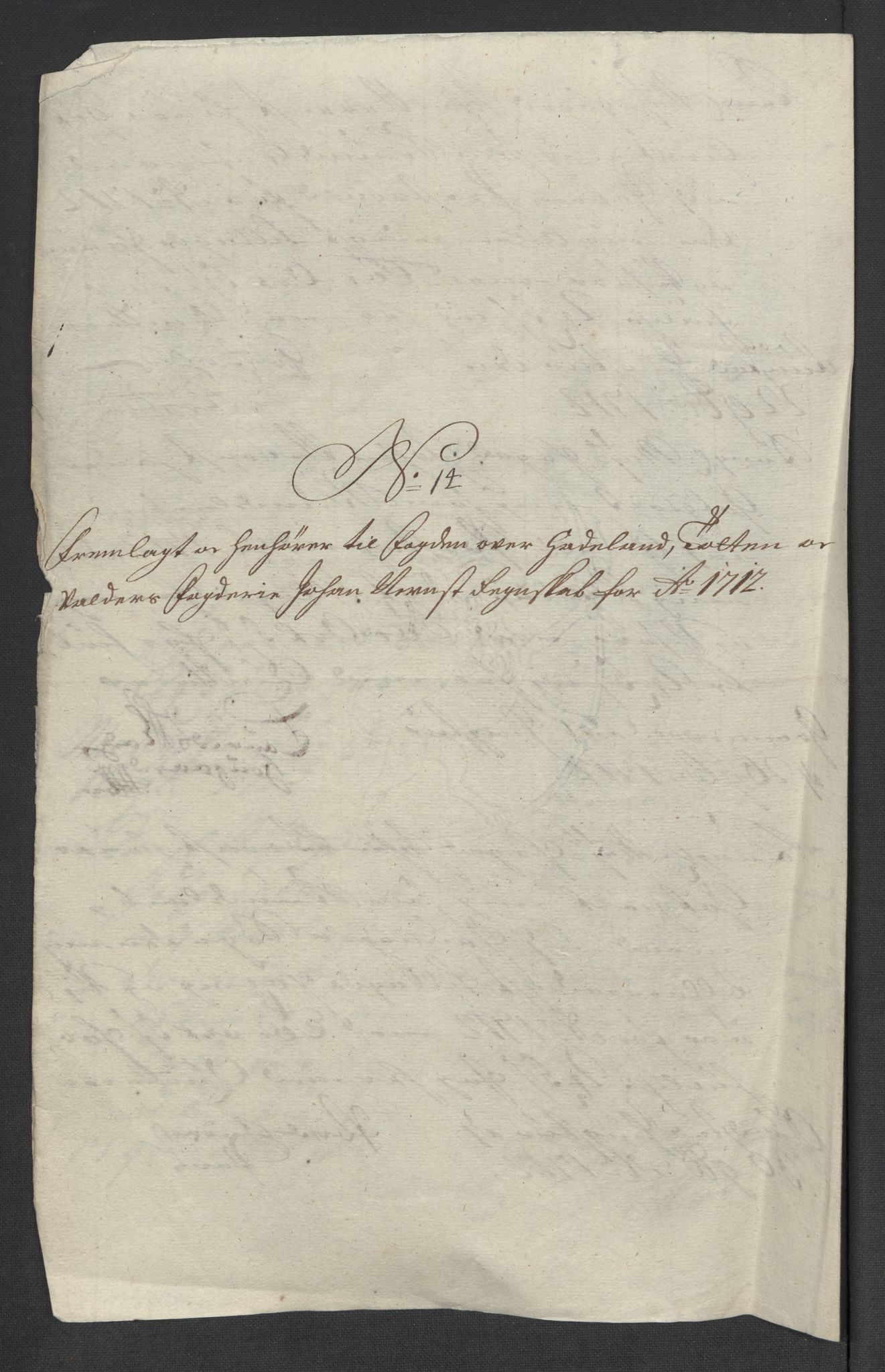 Rentekammeret inntil 1814, Reviderte regnskaper, Fogderegnskap, RA/EA-4092/R18/L1309: Fogderegnskap Hadeland, Toten og Valdres, 1712, p. 351