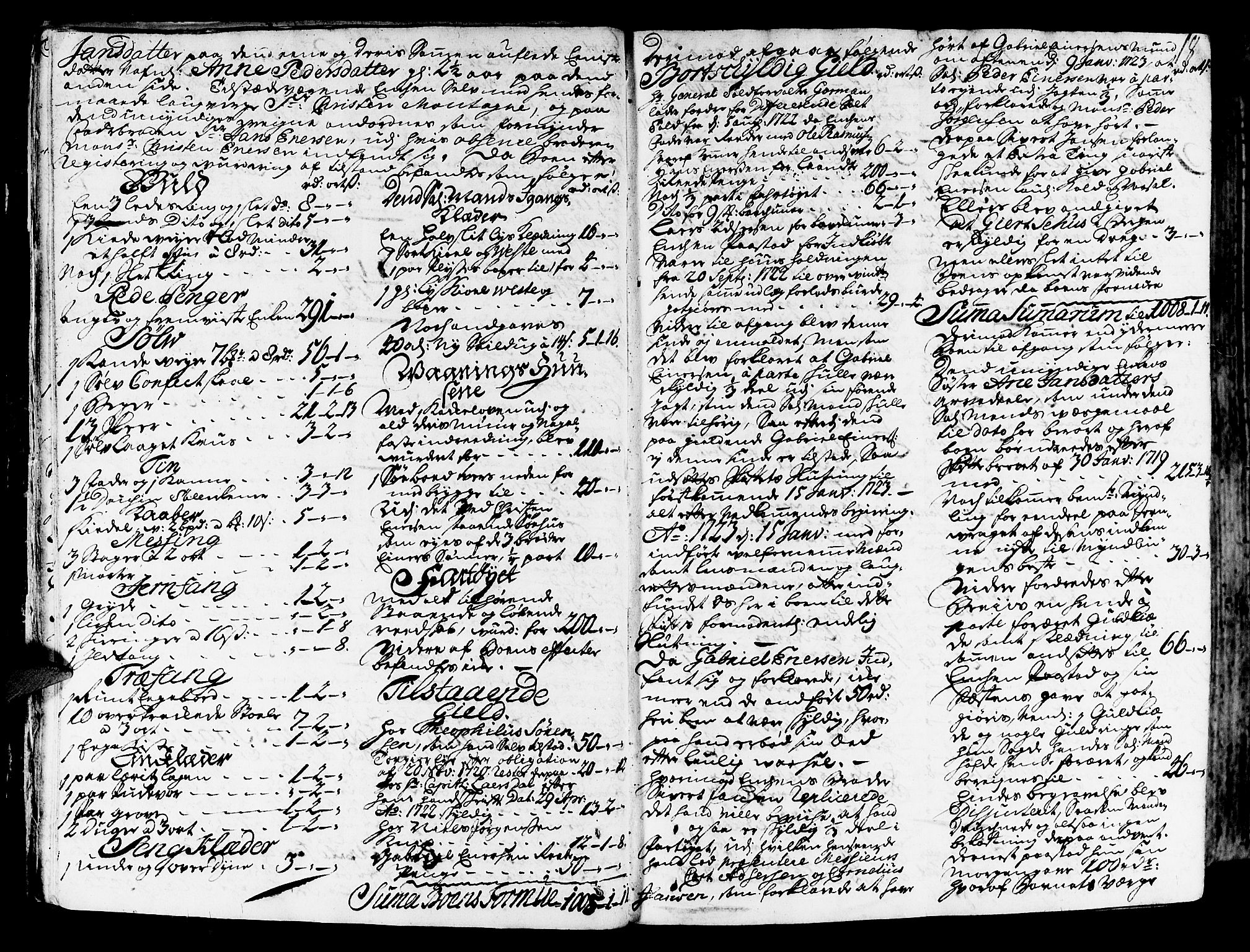 Jæren og Dalane sorenskriveri, AV/SAST-A-100306/5/50BA/L0006B: SKIFTEPROTOKOLL, 1722-1739, p. 17b-18a