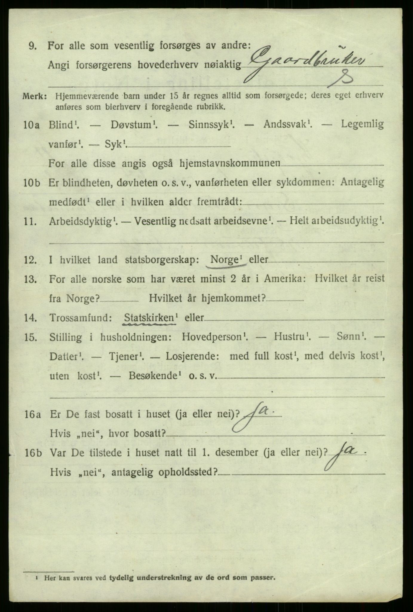 SAB, 1920 census for Kyrkjebø, 1920, p. 5724