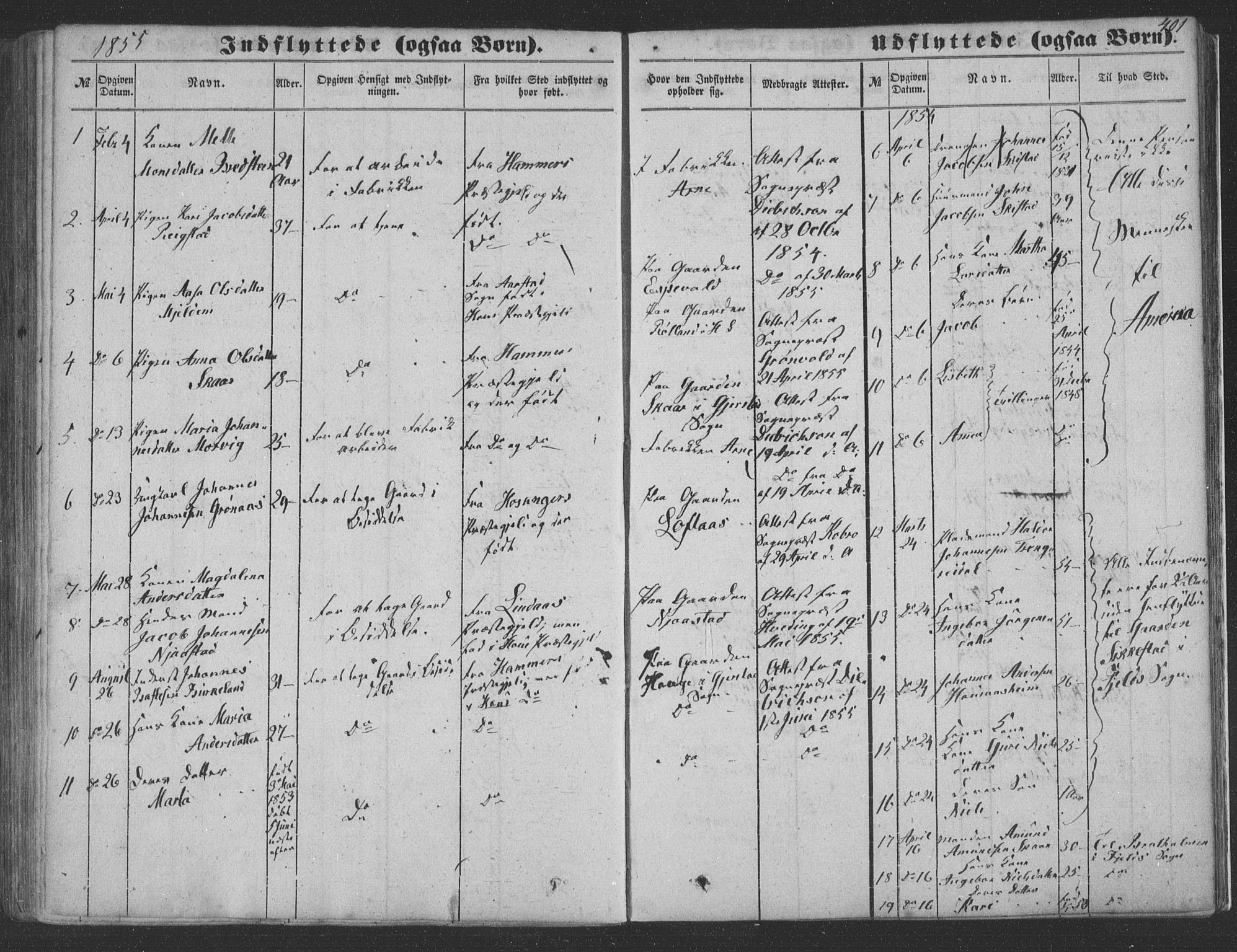 Haus sokneprestembete, SAB/A-75601/H/Haa: Parish register (official) no. A 16 II, 1848-1857, p. 401