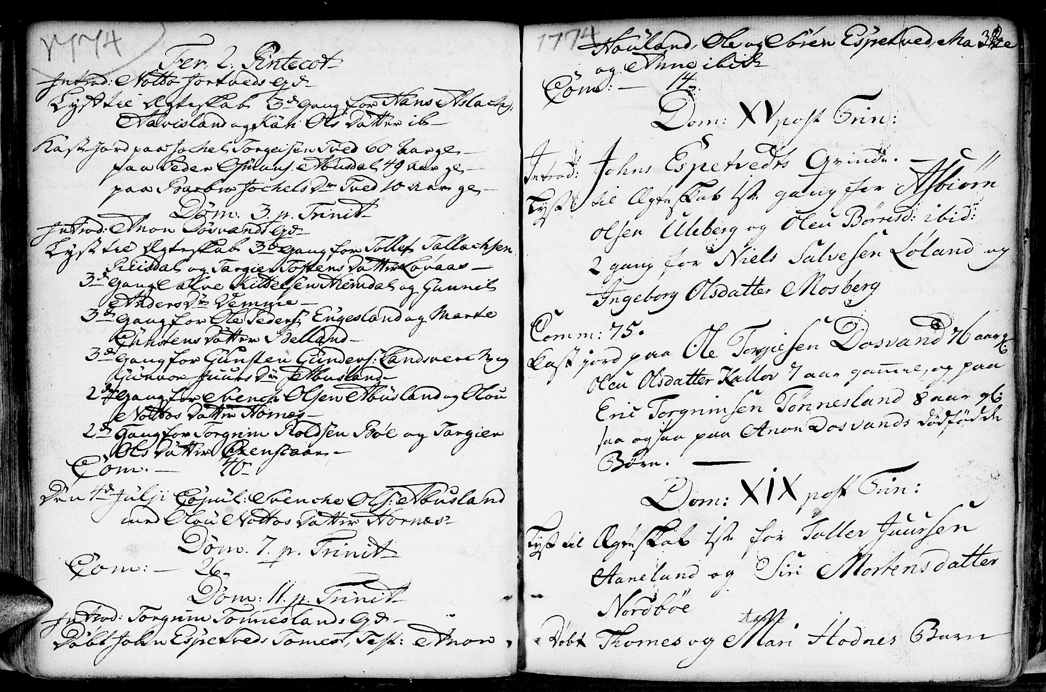 Evje sokneprestkontor, SAK/1111-0008/F/Fa/Fab/L0002: Parish register (official) no. A 2, 1765-1816, p. 32