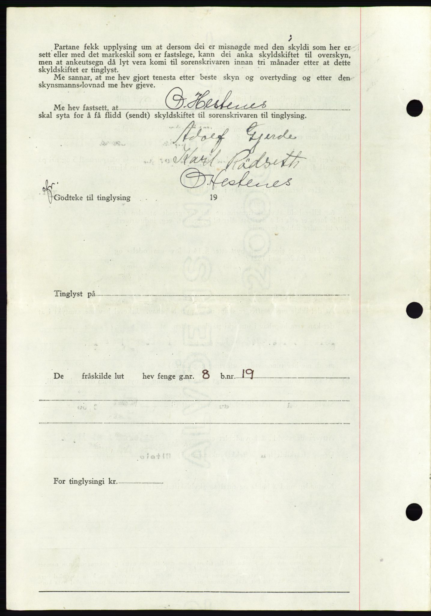 Søre Sunnmøre sorenskriveri, AV/SAT-A-4122/1/2/2C/L0078: Mortgage book no. 4A, 1946-1946, Diary no: : 150/1946