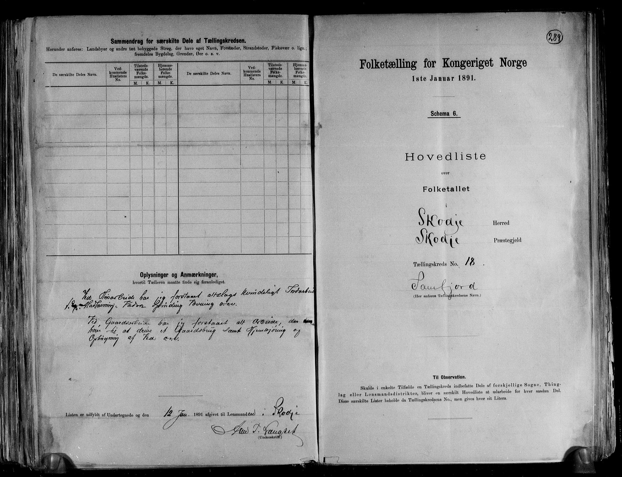 RA, 1891 census for 1529 Skodje, 1891, p. 38