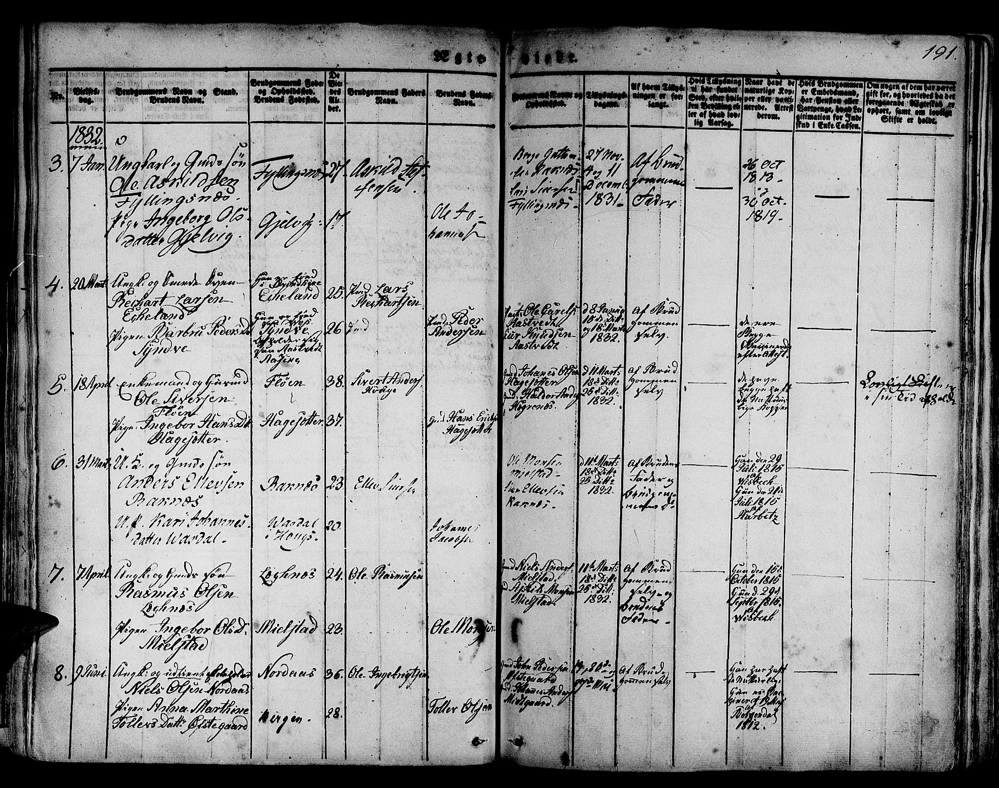 Hamre sokneprestembete, AV/SAB-A-75501/H/Ha/Haa/Haaa/L0011: Parish register (official) no. A 11, 1826-1834, p. 191