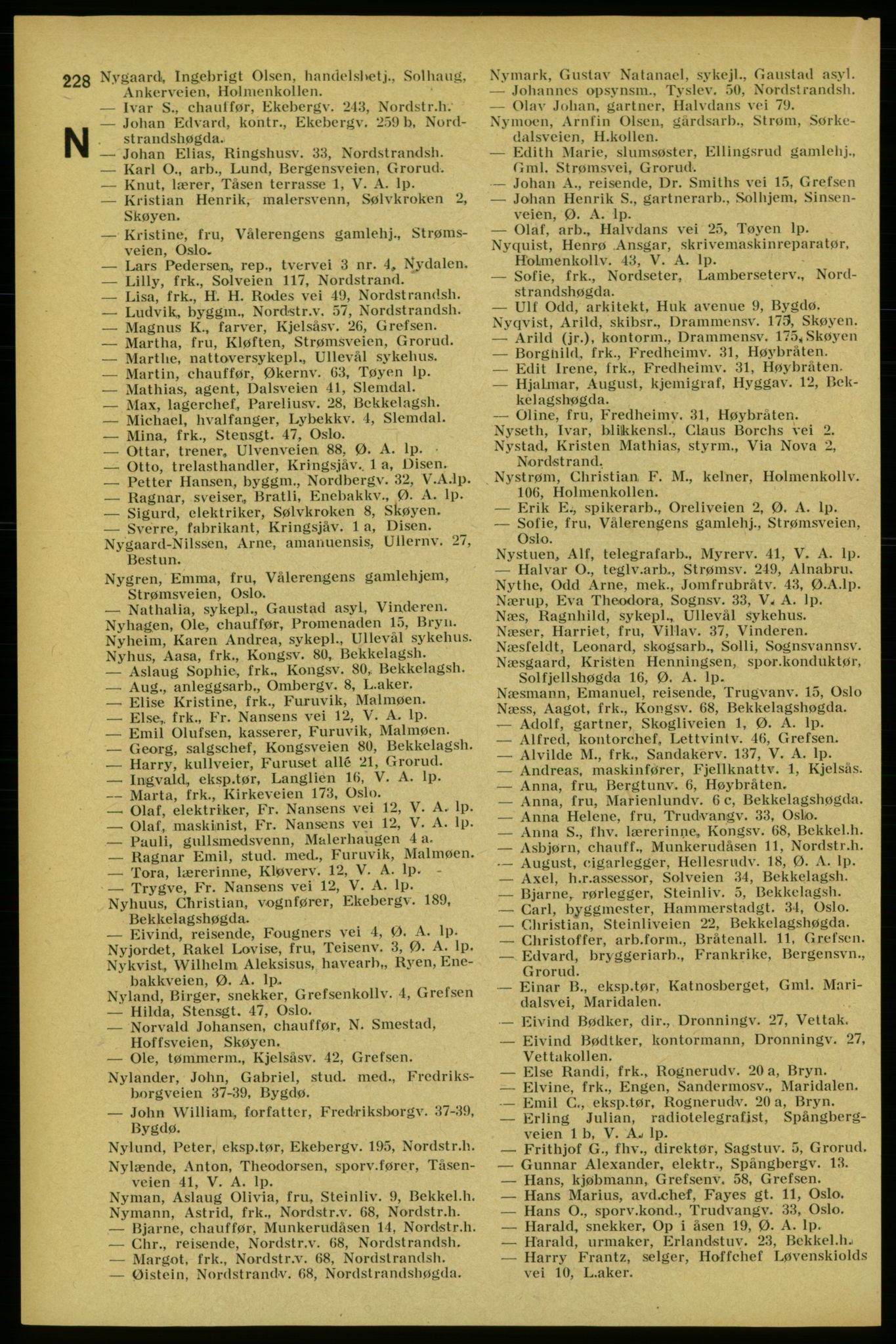 Aker adressebok/adressekalender, PUBL/001/A/005: Aker adressebok, 1934-1935, p. 228