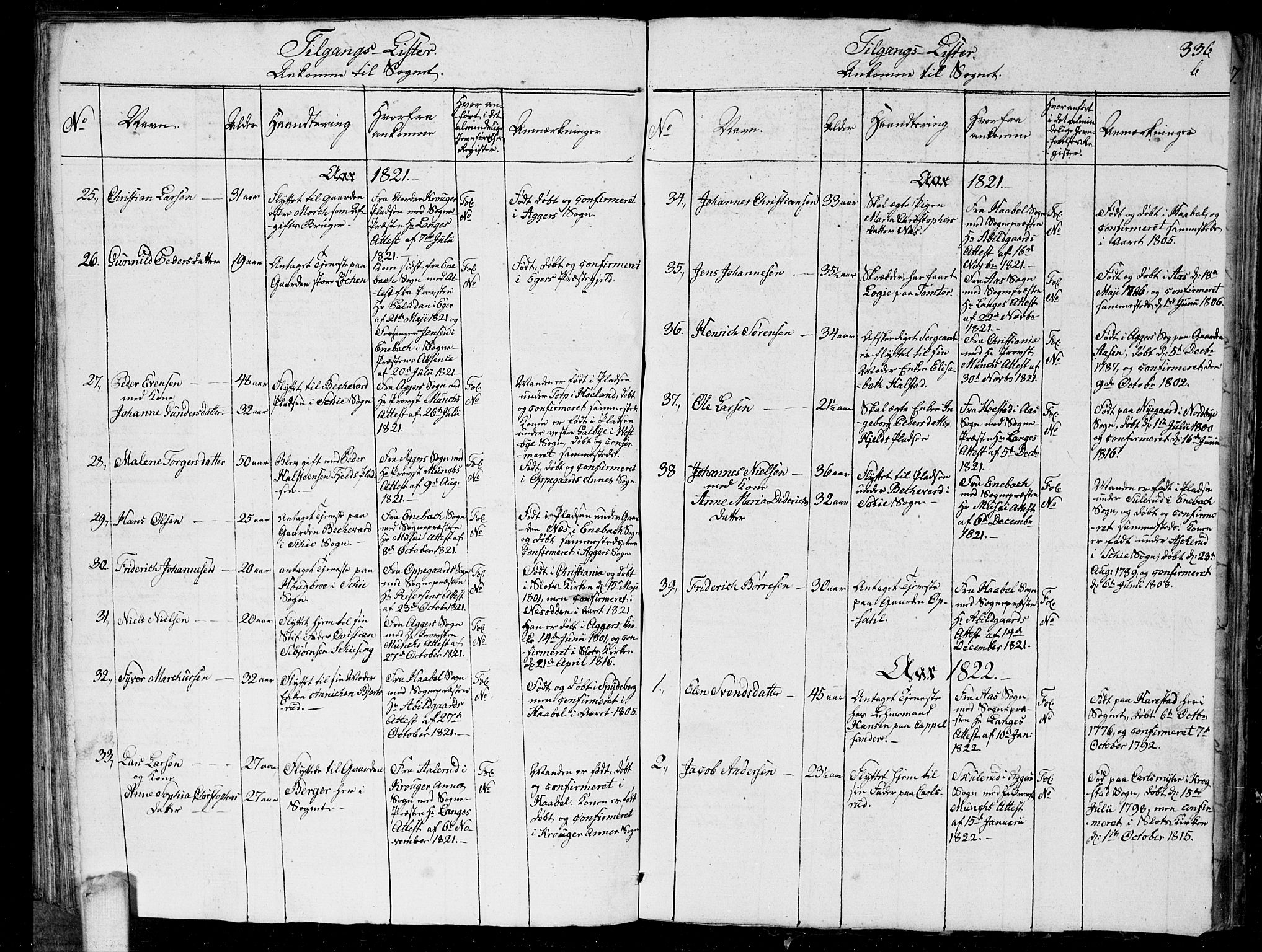 Kråkstad prestekontor Kirkebøker, AV/SAO-A-10125a/G/Ga/L0001: Parish register (copy) no. I 1, 1813-1824, p. 336b