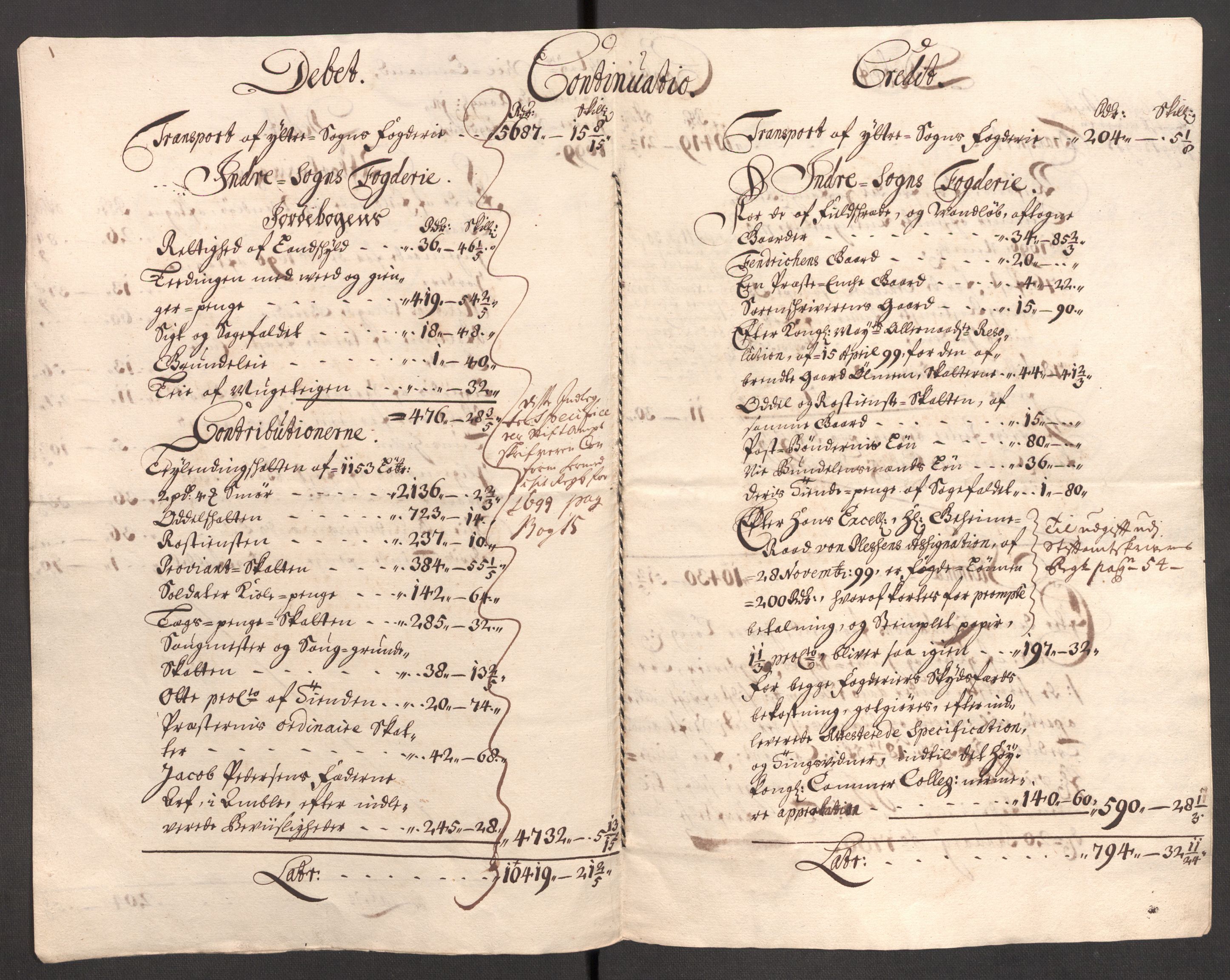 Rentekammeret inntil 1814, Reviderte regnskaper, Fogderegnskap, RA/EA-4092/R52/L3310: Fogderegnskap Sogn, 1698-1699, p. 496