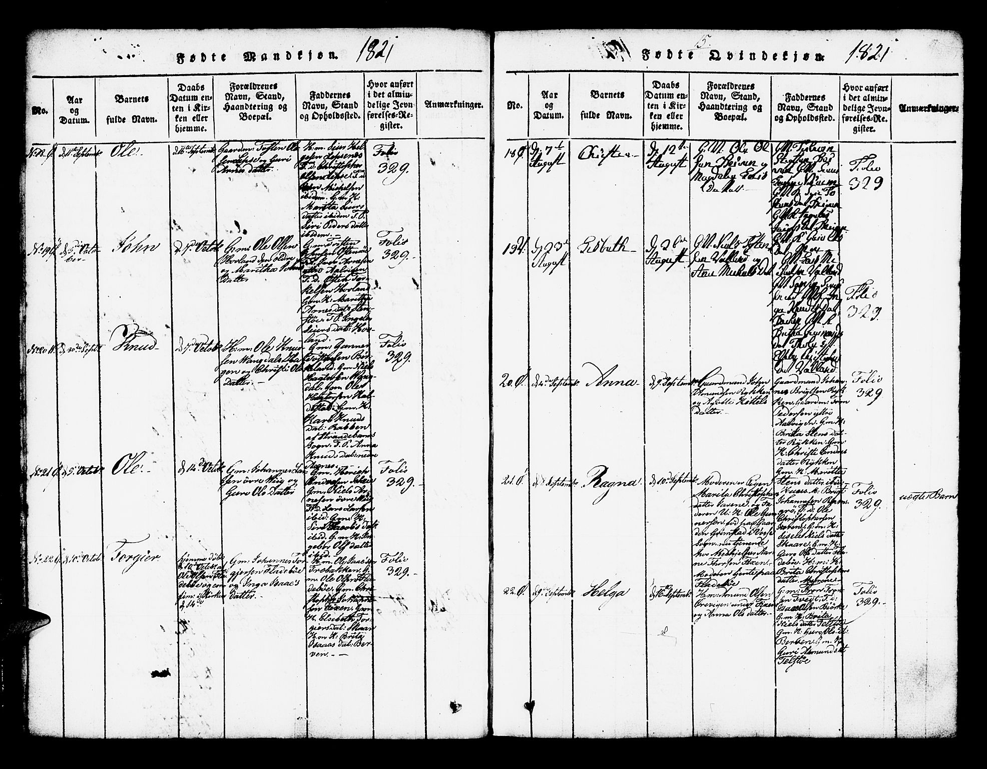 Kvam sokneprestembete, AV/SAB-A-76201/H/Haa: Parish register (official) no. A 6, 1818-1832, p. 15