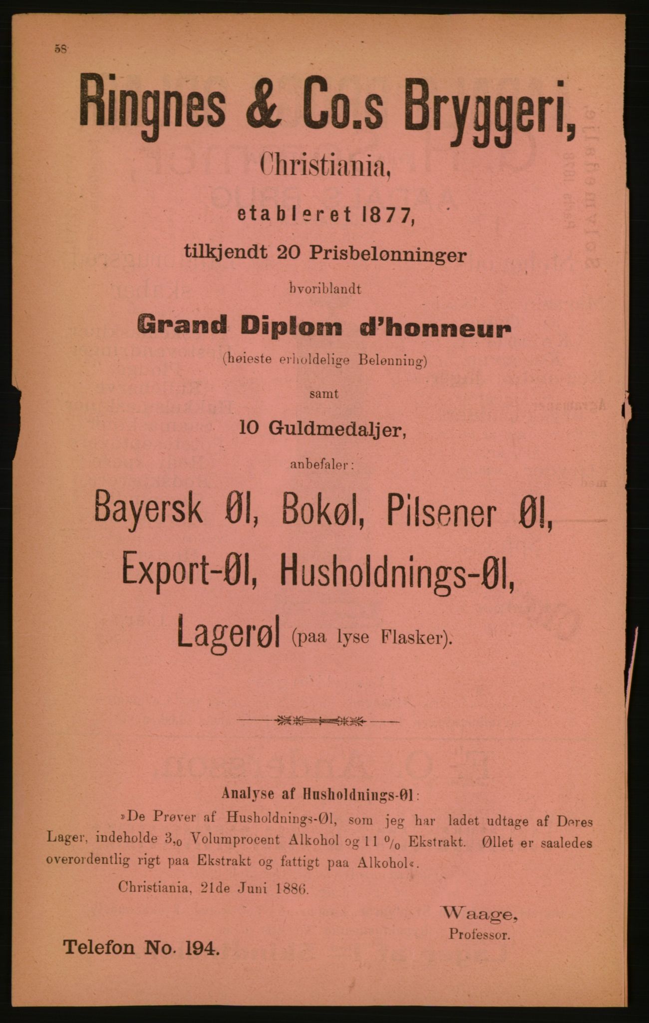 Kristiania/Oslo adressebok, PUBL/-, 1891, p. 58