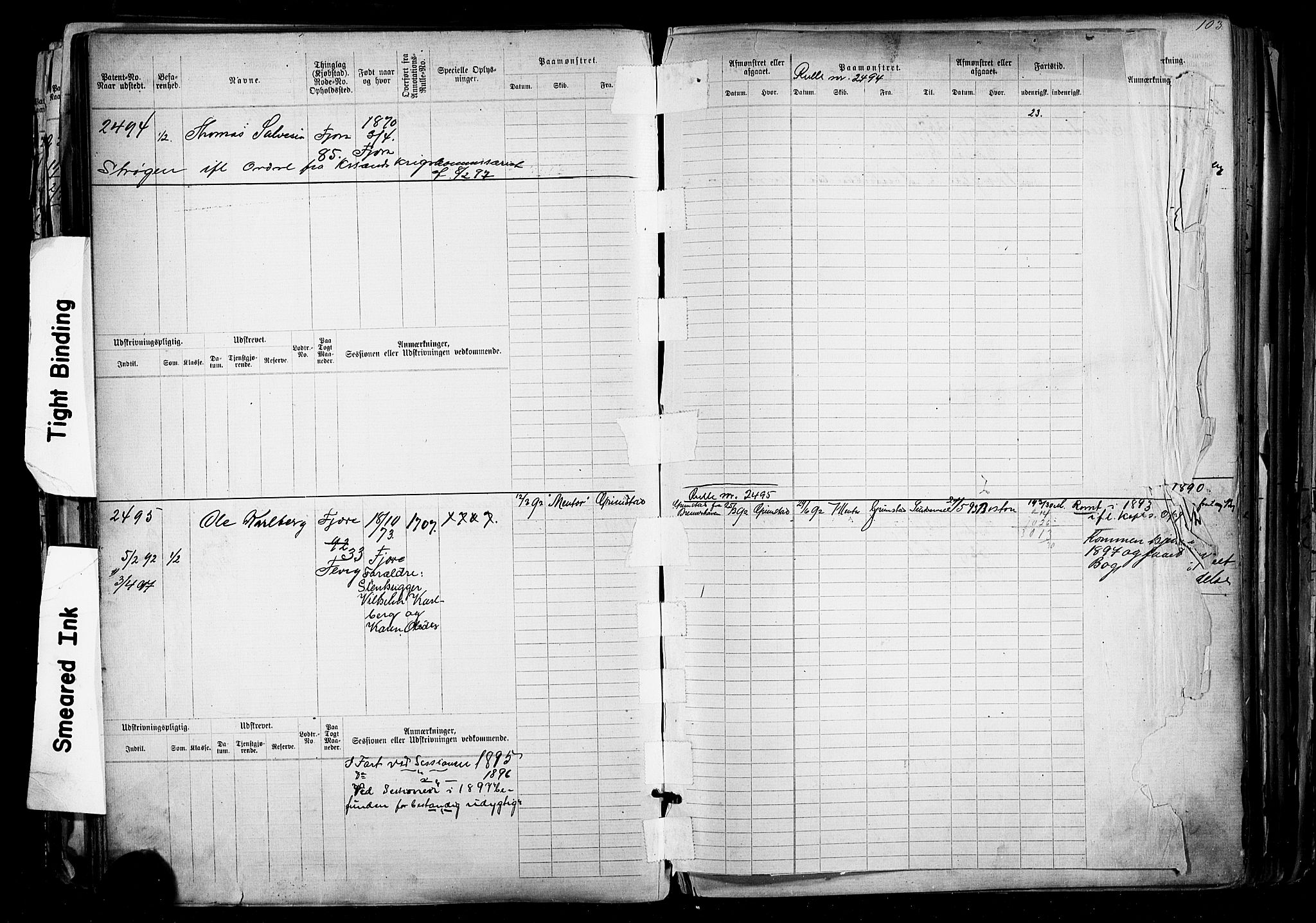 Grimstad mønstringskrets, AV/SAK-2031-0013/F/Fb/L0012: Hovedrulle nr 2291-3051, V-25, 1889-1900, p. 112