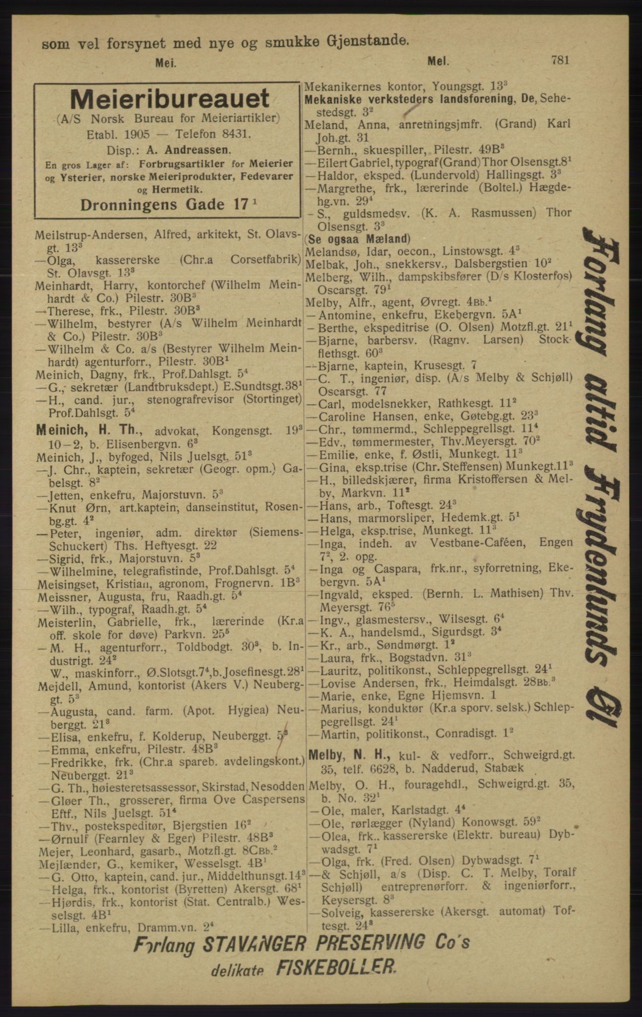 Kristiania/Oslo adressebok, PUBL/-, 1913, p. 793