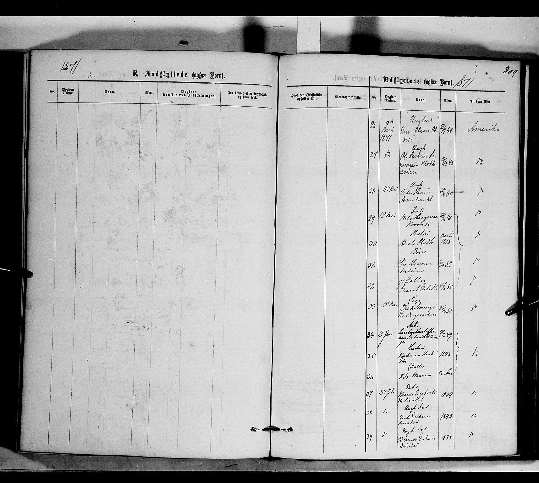 Rendalen prestekontor, SAH/PREST-054/H/Ha/Haa/L0006: Parish register (official) no. 6, 1867-1877, p. 309