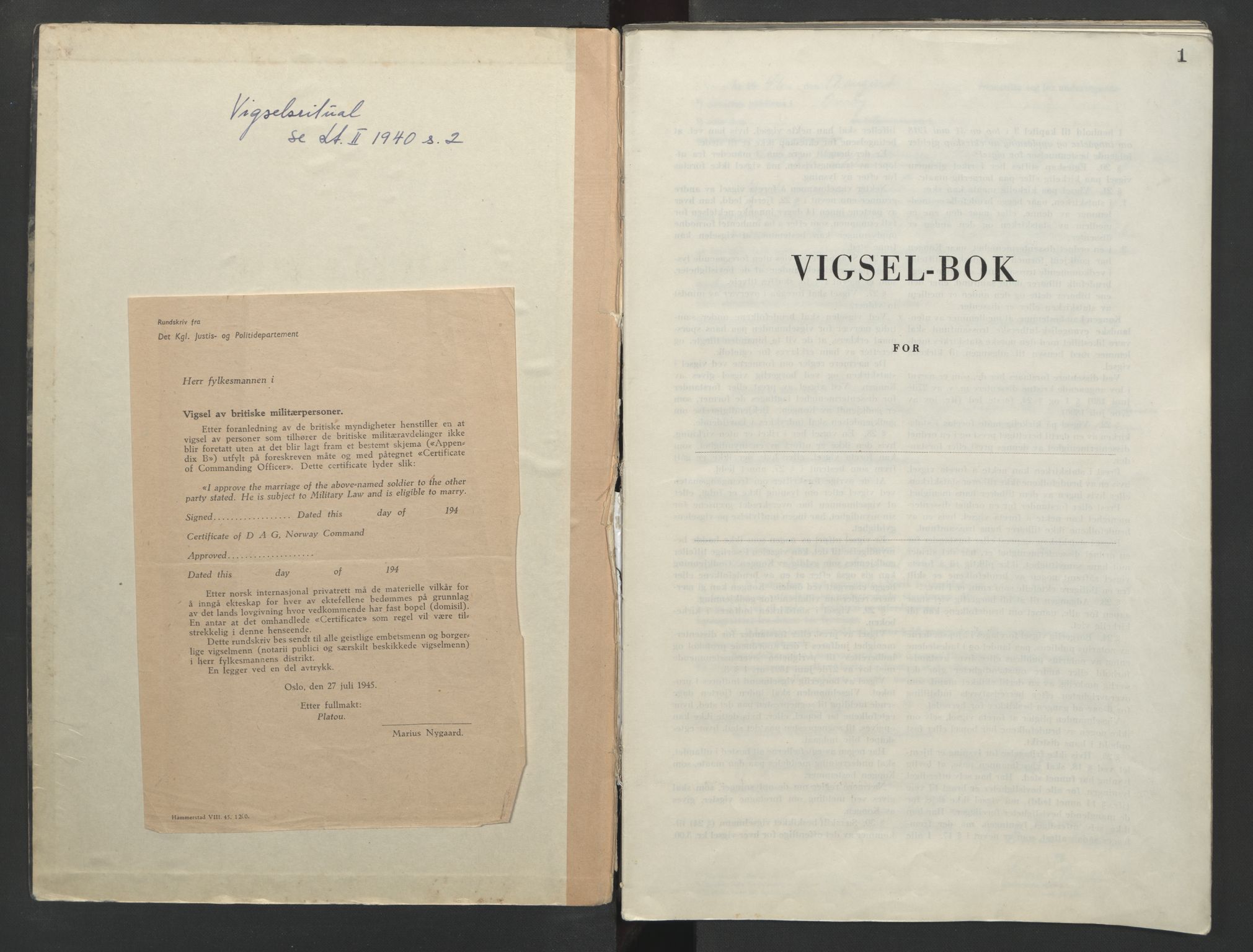 Onsøy sorenskriveri, SAO/A-10474/L/La/L0006: Vigselsbok, 1946-1956, p. 1