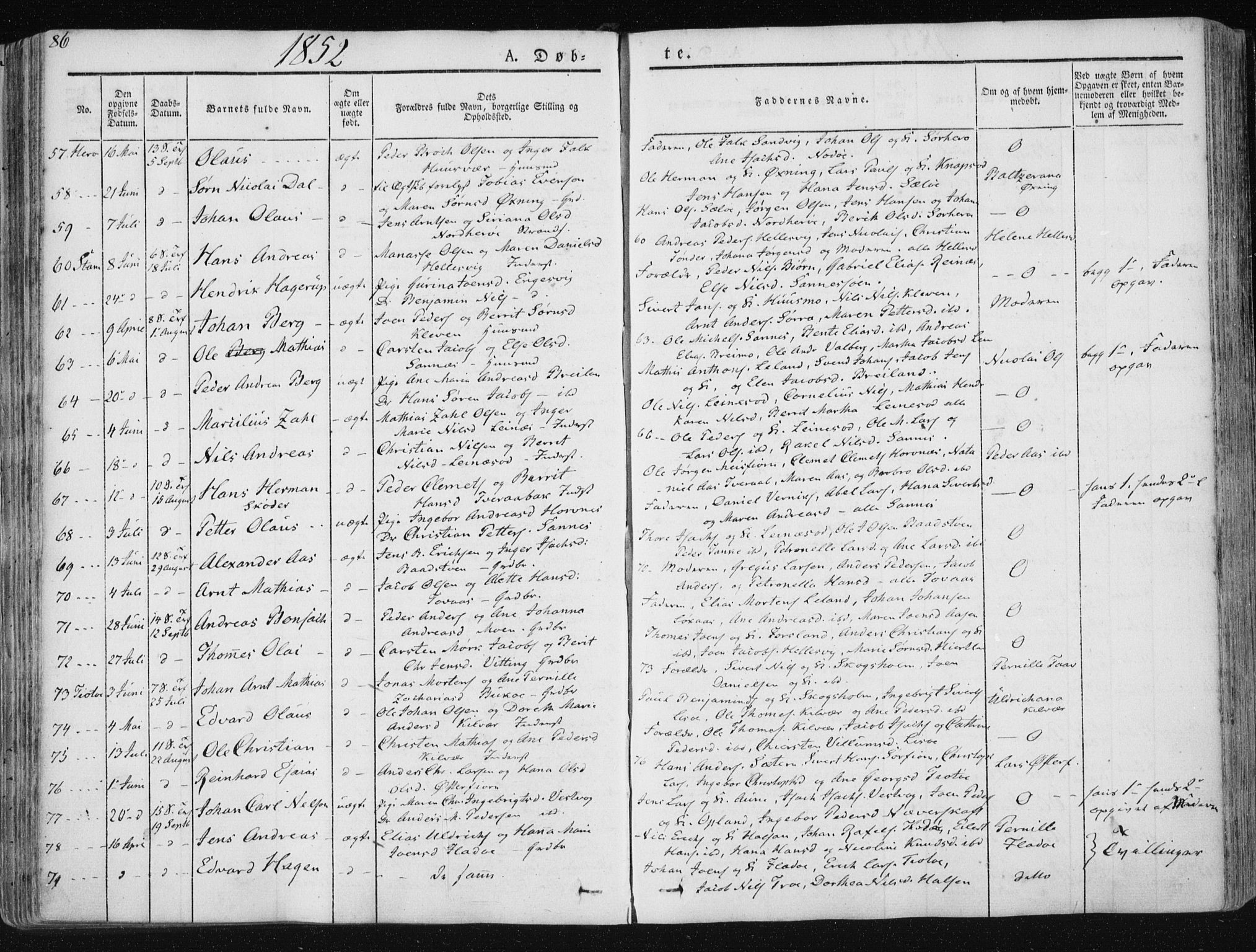 Ministerialprotokoller, klokkerbøker og fødselsregistre - Nordland, SAT/A-1459/830/L0446: Parish register (official) no. 830A10, 1831-1865, p. 86