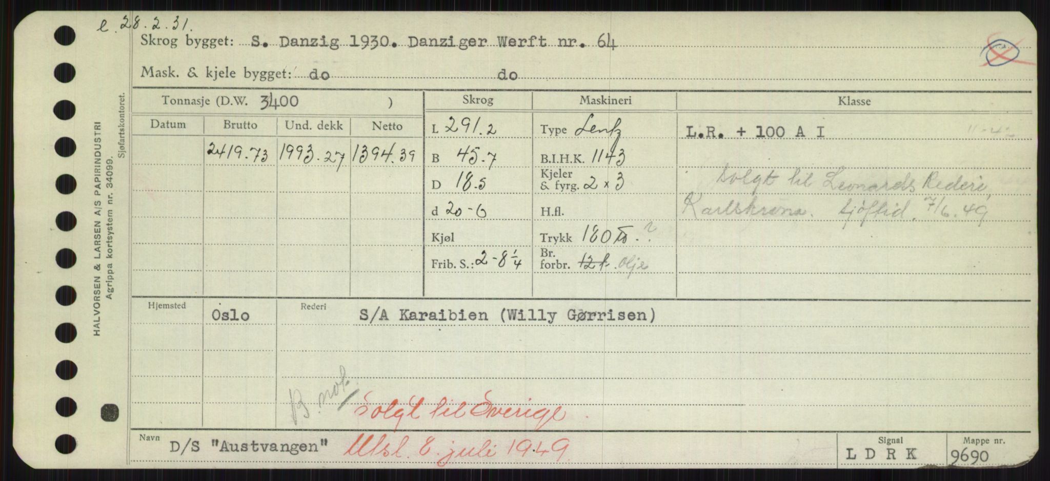 Sjøfartsdirektoratet med forløpere, Skipsmålingen, RA/S-1627/H/Hd/L0002: Fartøy, Apa-Axe, p. 497