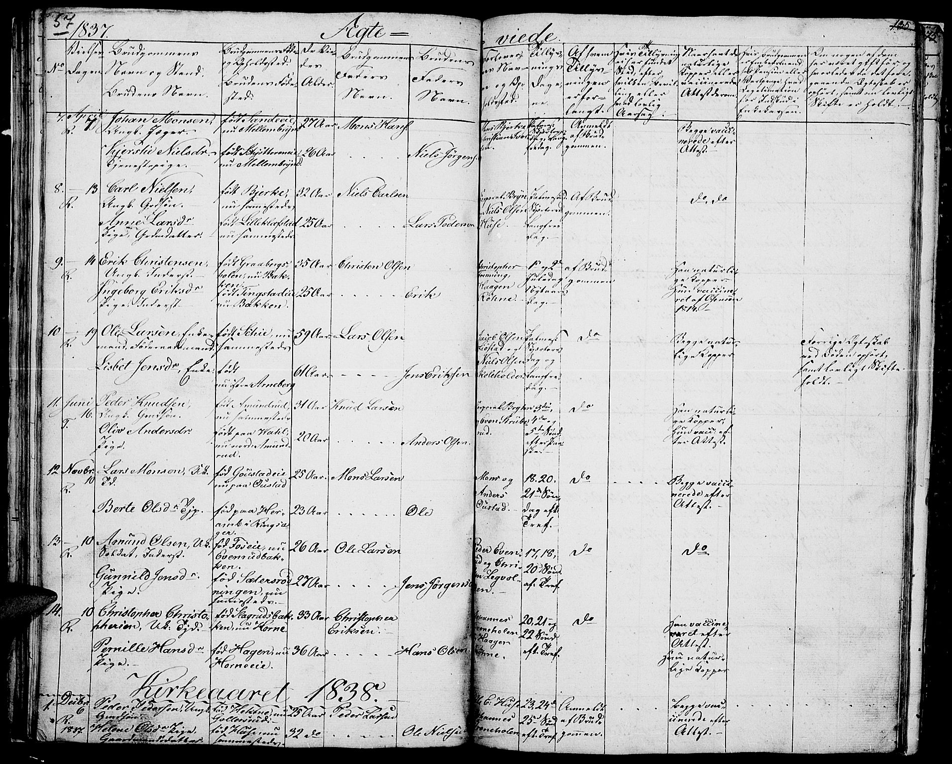 Romedal prestekontor, SAH/PREST-004/L/L0008: Parish register (copy) no. 8, 1837-1844, p. 57